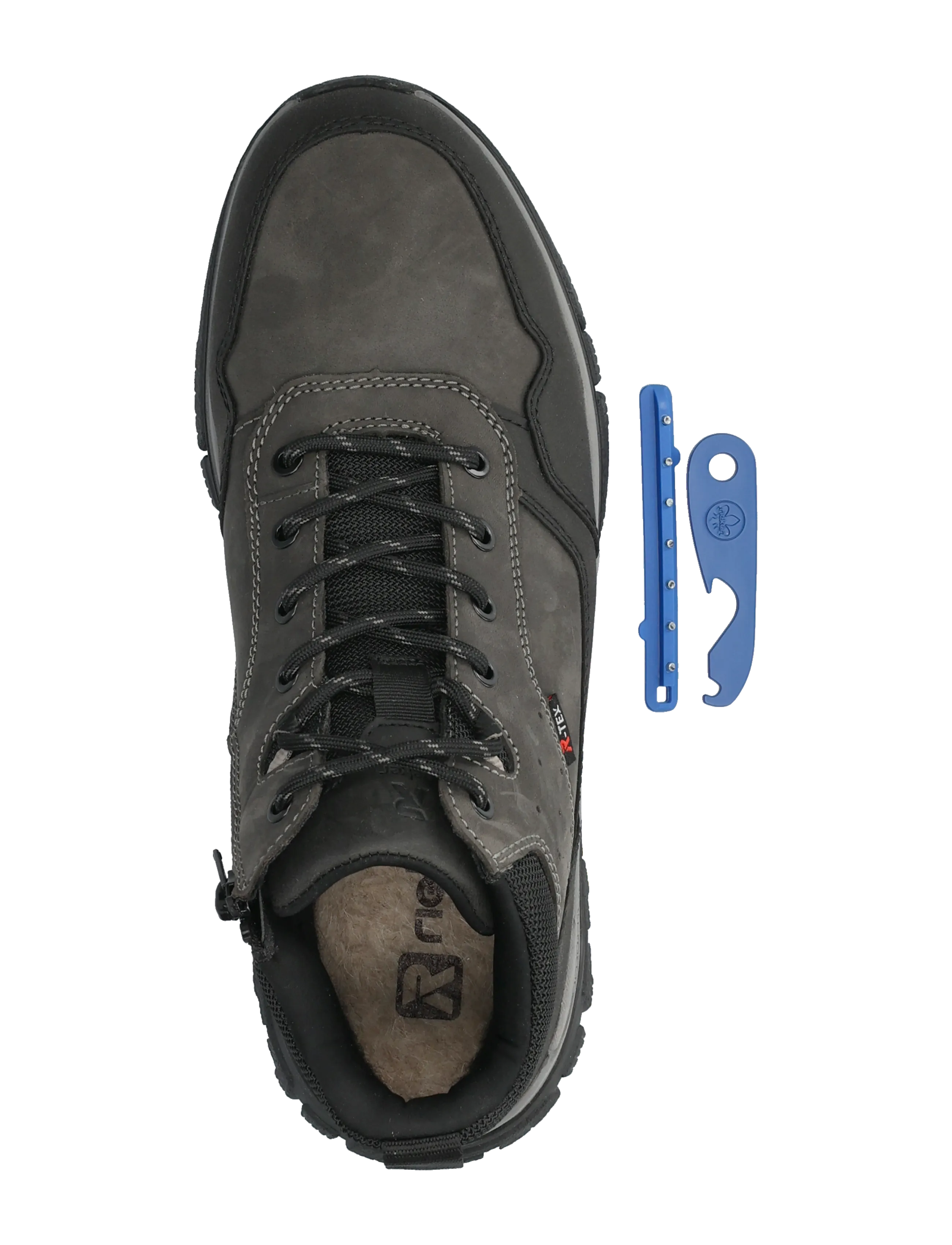 Rieker - B9502-42 - kängor med snörning - grey - 3
