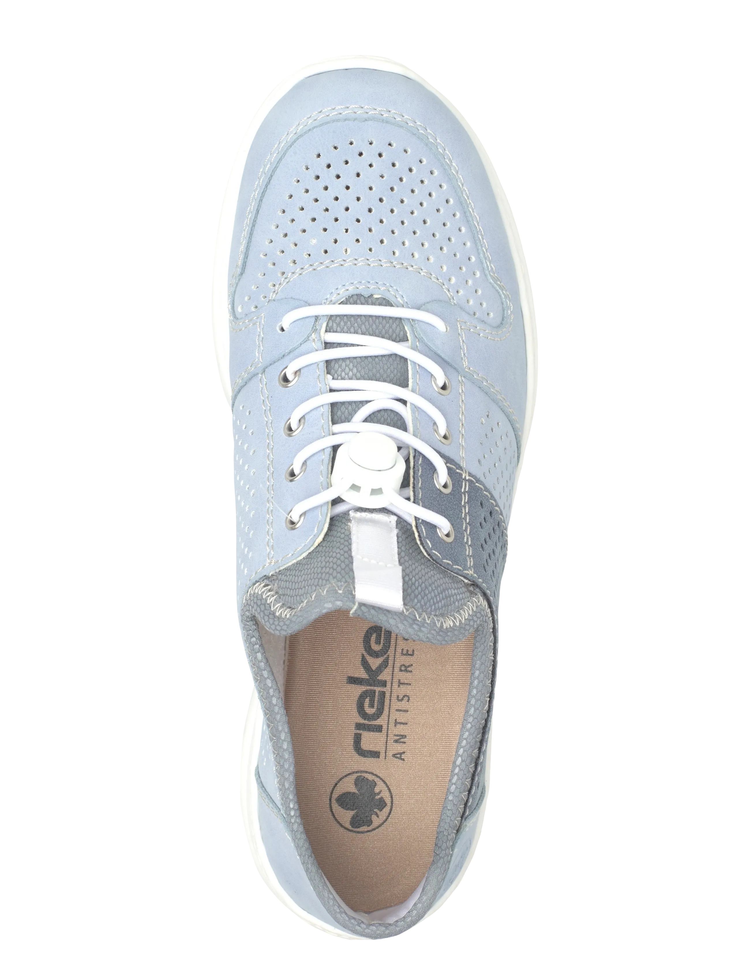 Rieker - Rieker ladies shoes L3254-62 - lágir strigaskór - blue - 3