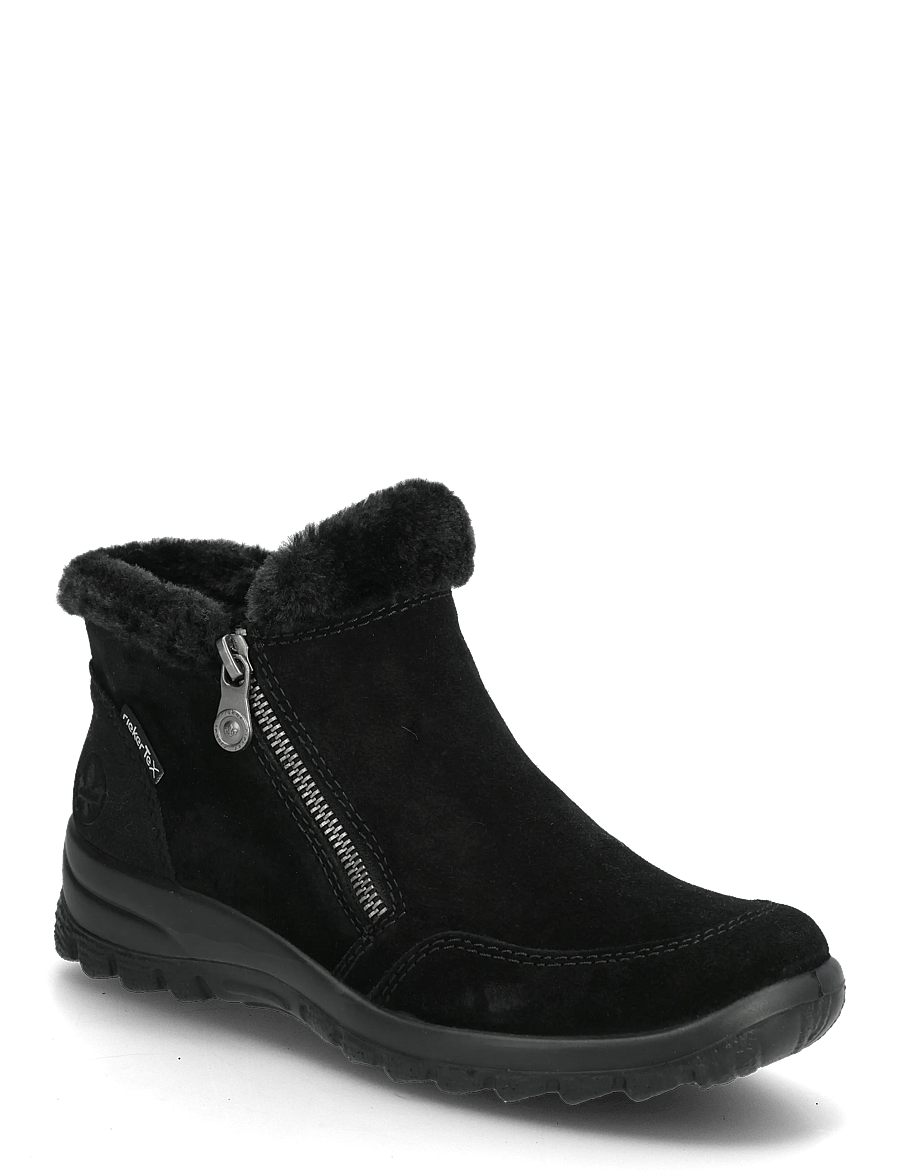 Rieker - Rieker Ladies short boots L7188-00 Black - flade ankelstøvler - black - 0