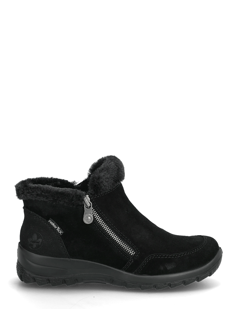 Rieker - Rieker Ladies short boots L7188-00 Black - flade ankelstøvler - black - 1