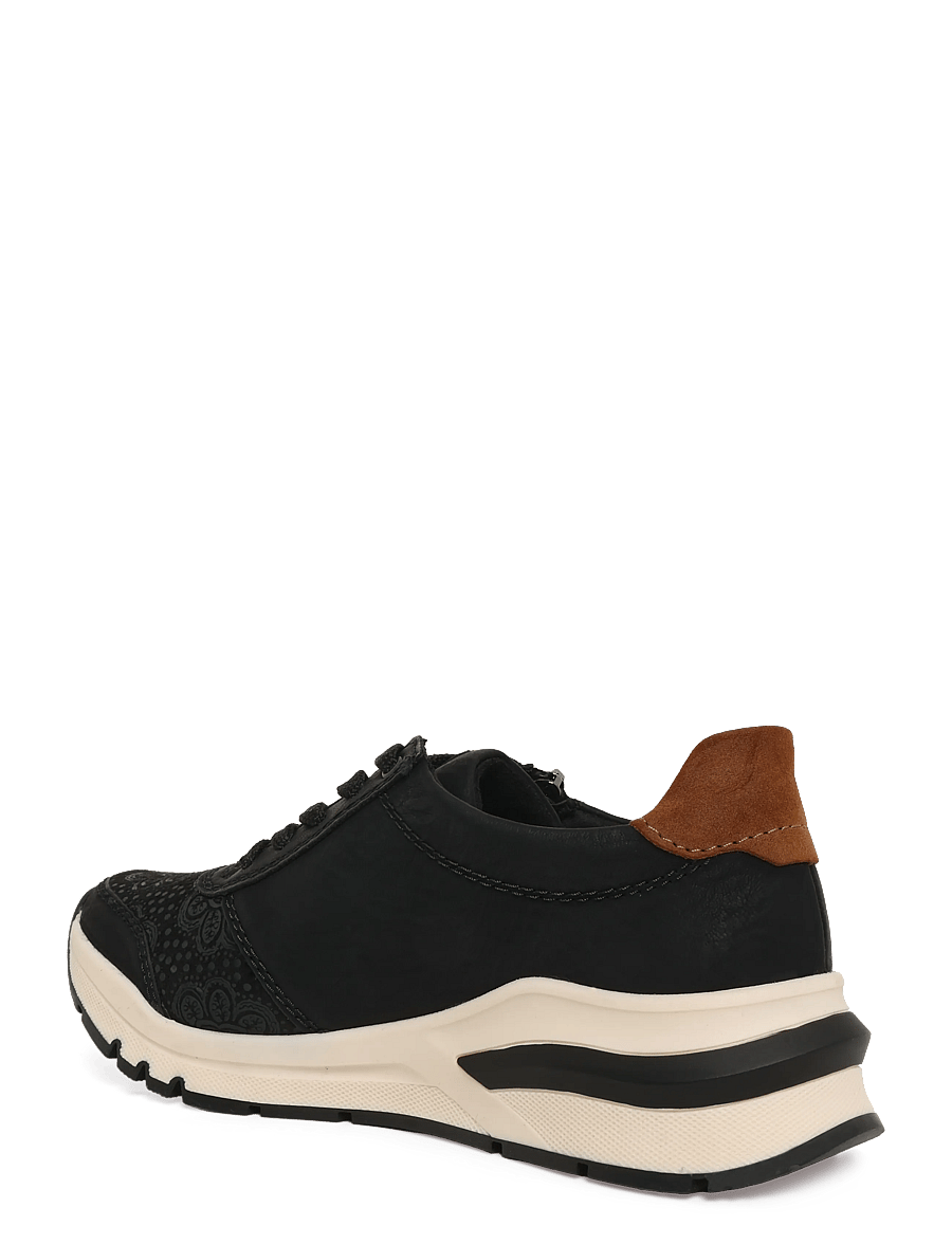 Rieker - Ladies shoes - lave sneakers - black - 1