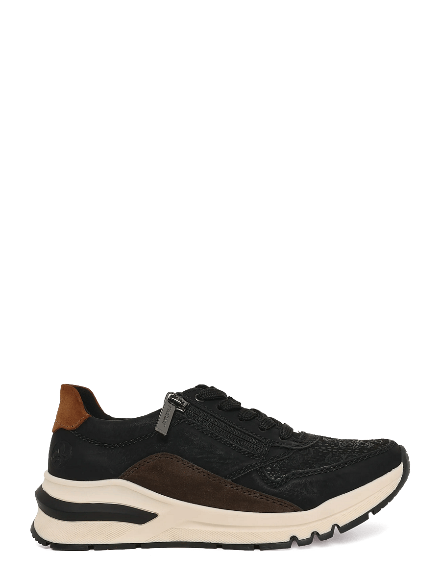 Rieker - Ladies shoes - lave sneakers - black - 2