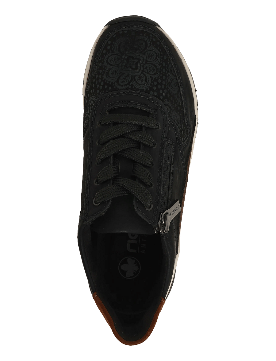 Rieker - Ladies shoes - lave sneakers - black - 3