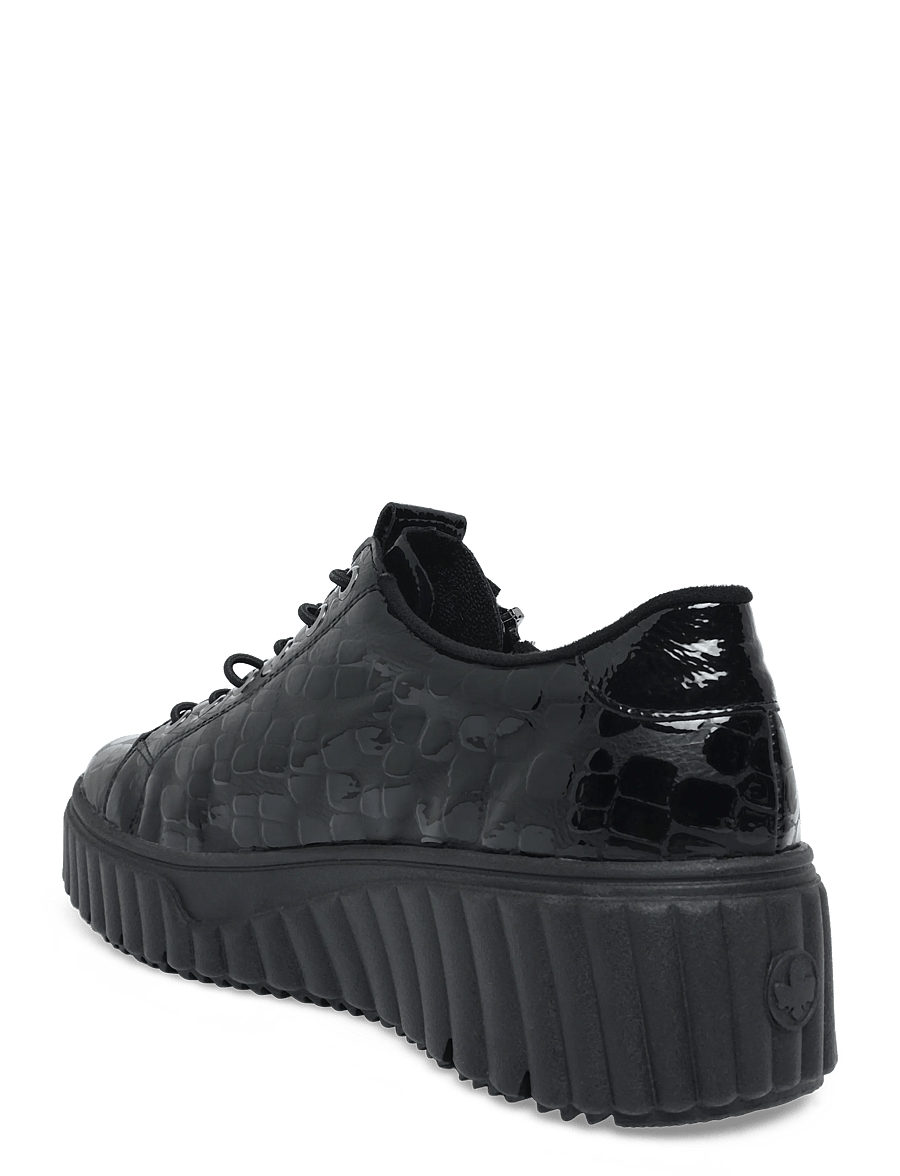 Rieker - Rieker Ladies shoes N2555-25 Brown - plateau-sneaker - black - 1