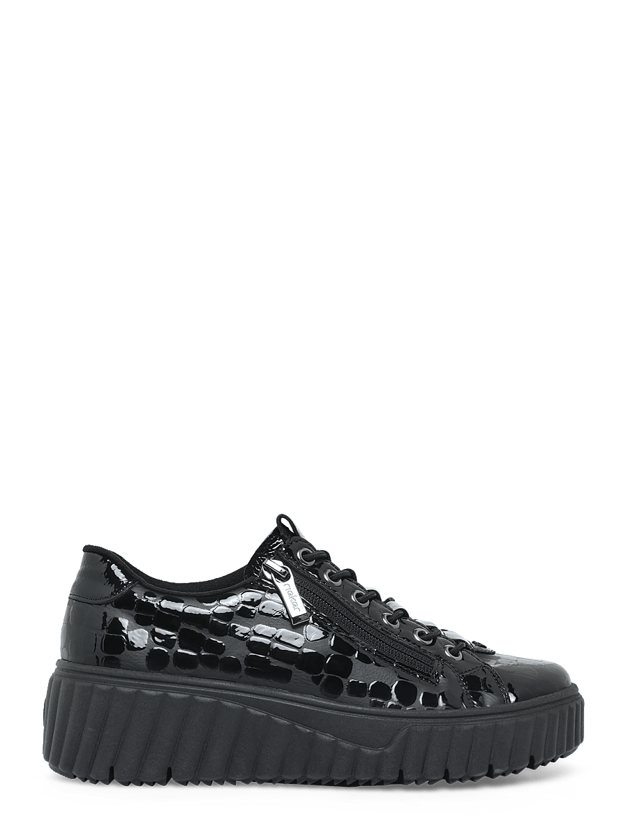 Rieker - Rieker Ladies shoes N2555-25 Brown - plateau-sneaker - black - 2