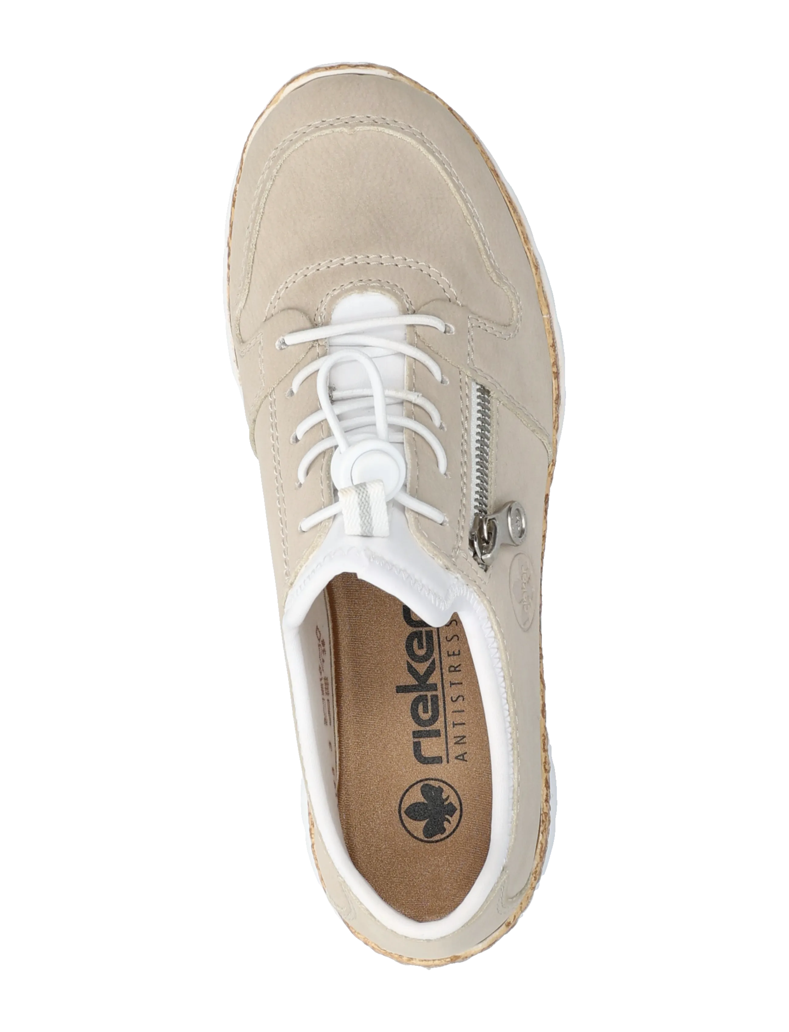 Rieker - Rieker Ladies shoes N42G0-60 - niedrige sneaker - beige - 3