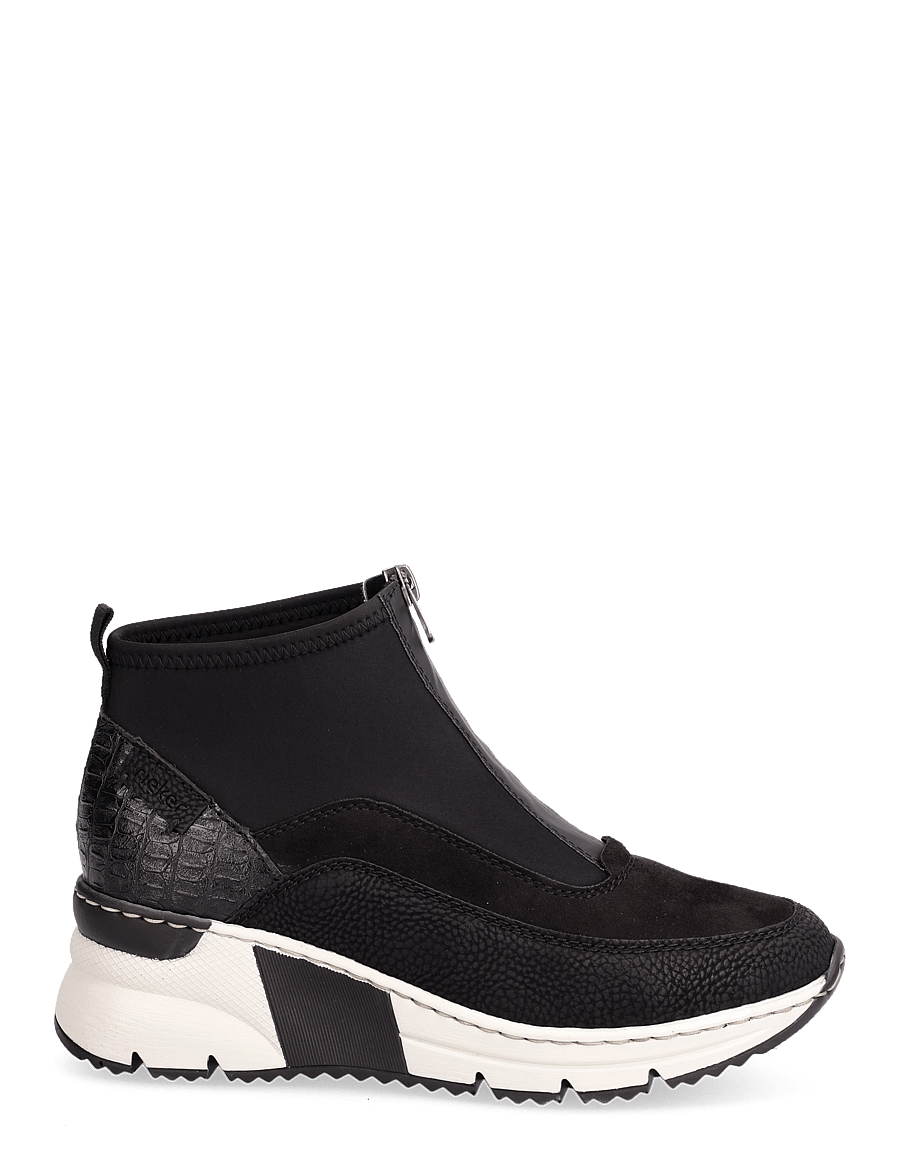 Rieker - Rieker Ladies short boots N6352-25 Brown - hohe sneaker - black - 1