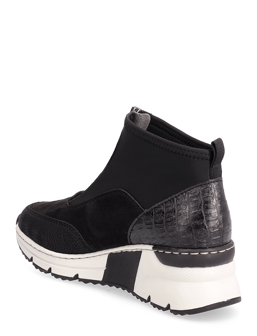Rieker - Rieker Ladies short boots N6352-25 Brown - hohe sneaker - black - 2