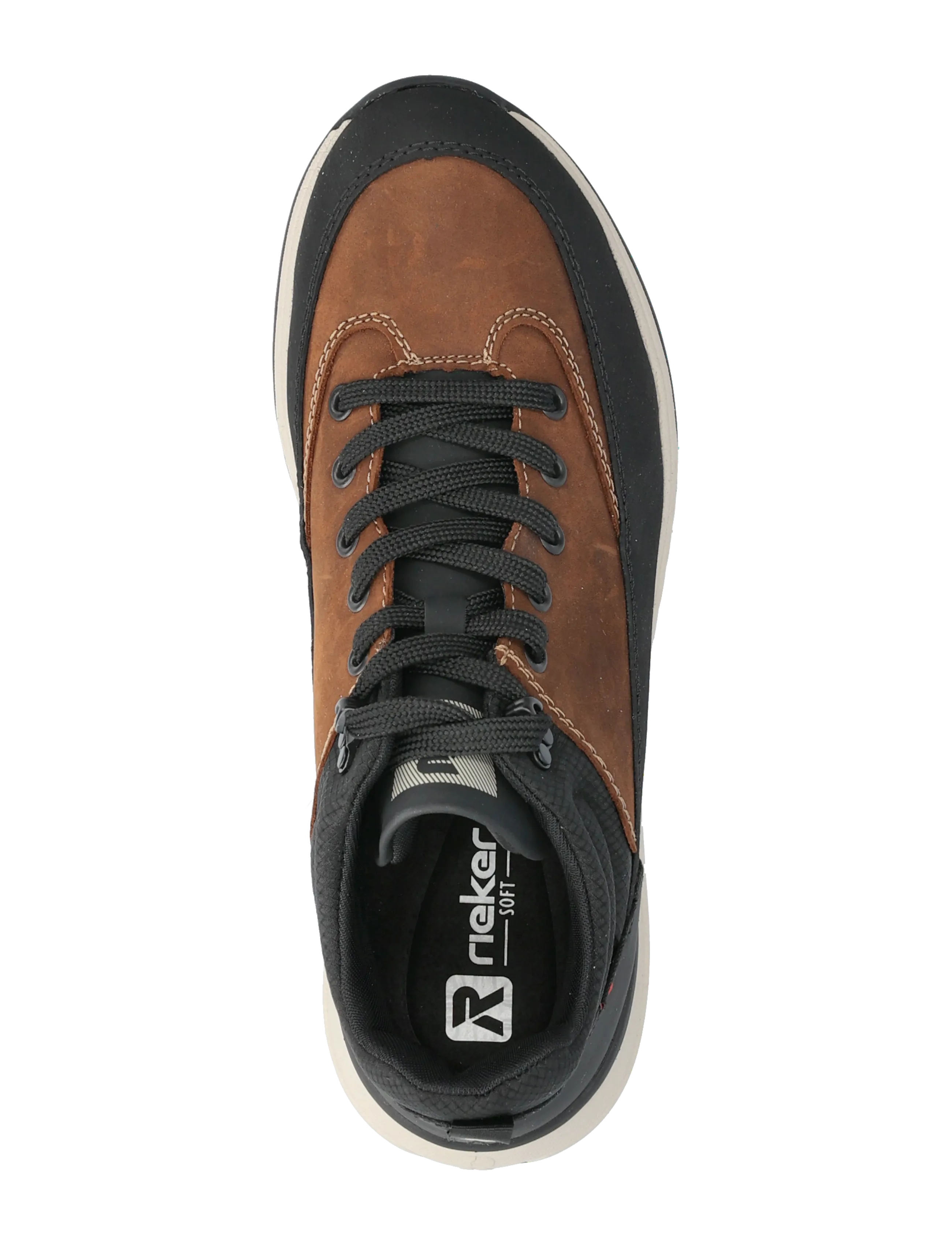 Rieker - U0173 - ar paaugstinātu potītes daļu - brown combination - 3