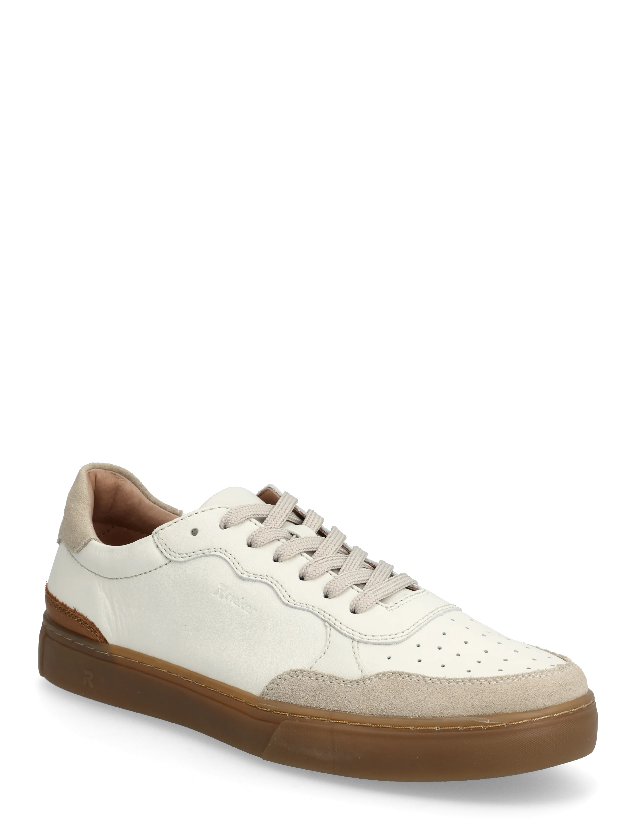 Rieker Rieker Men's Sko U0710-00 Black, 43, Cream, Sneakers > Sneakers Med Lav Top, Herre