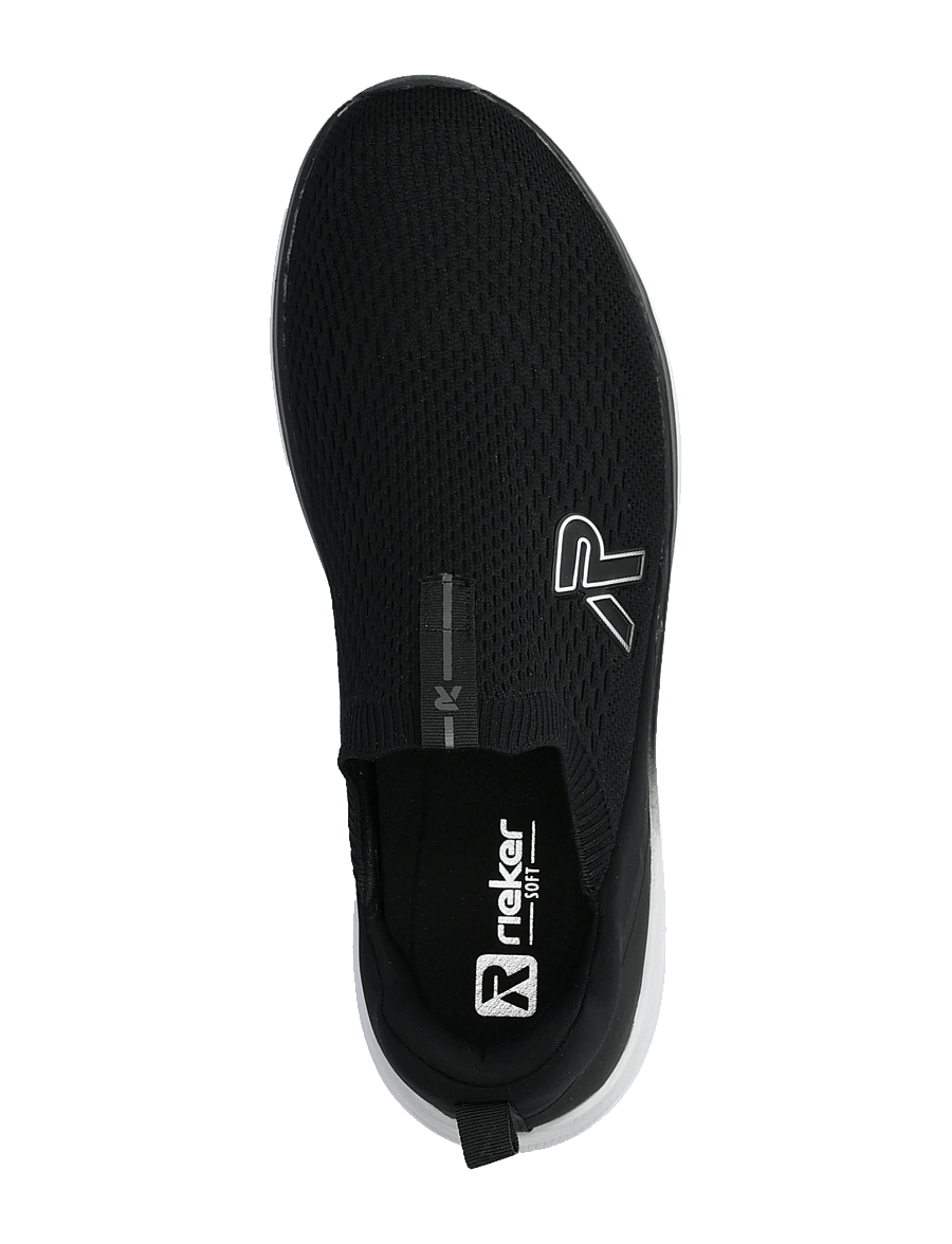Rieker - Men's shoes - slip-on strigaskór - black - 3