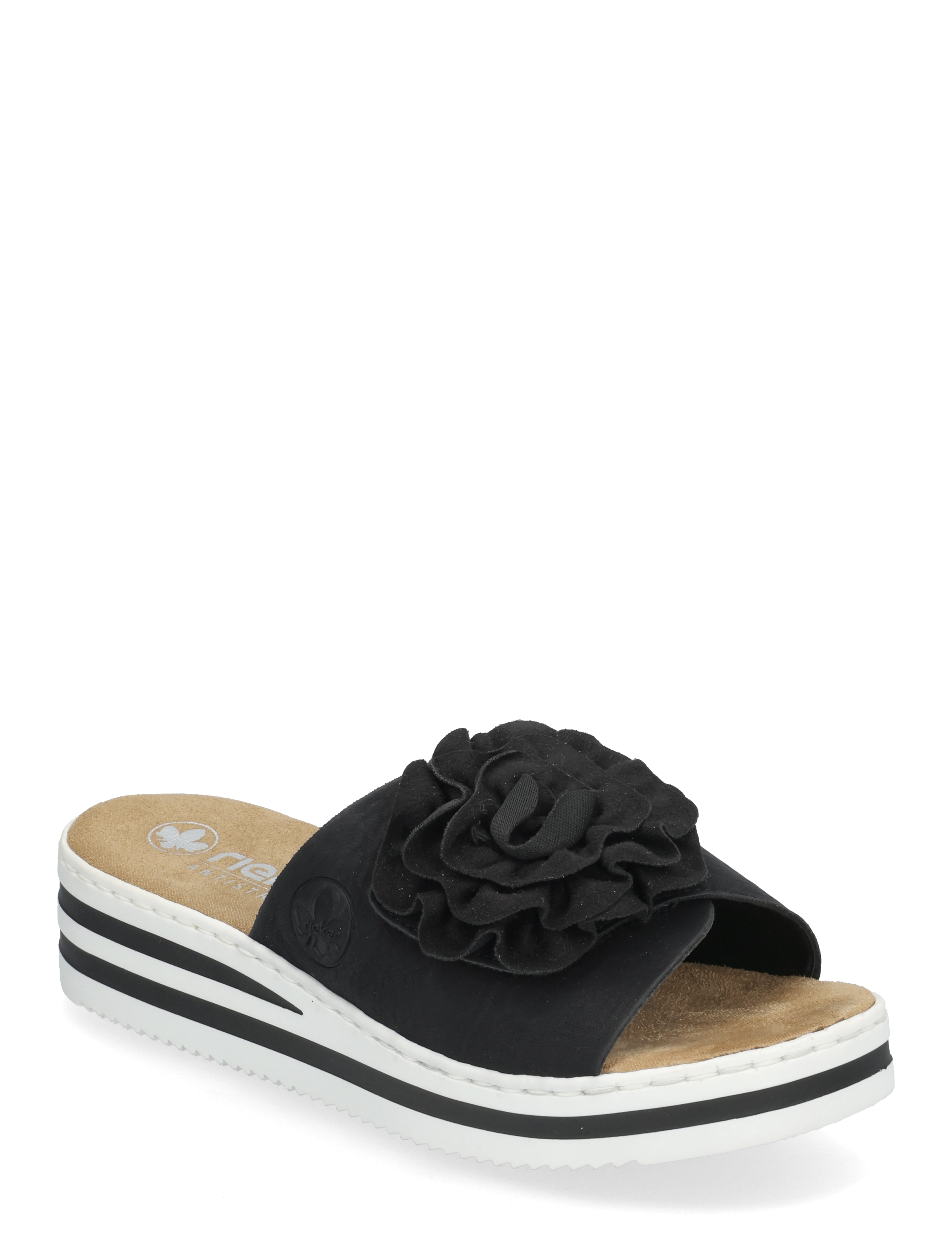 Rieker Ladies' sandals V0252-00 Black - BLACK