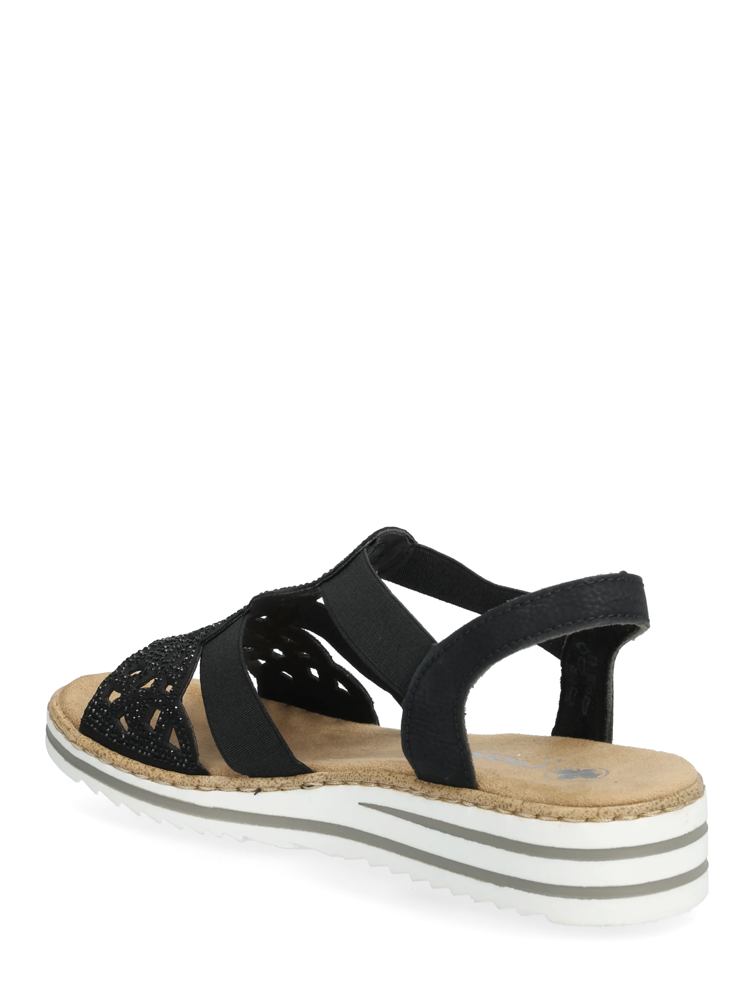Rieker - Rieker Ladies' sandals V0646-00 Black - flade sandaler - black - 2