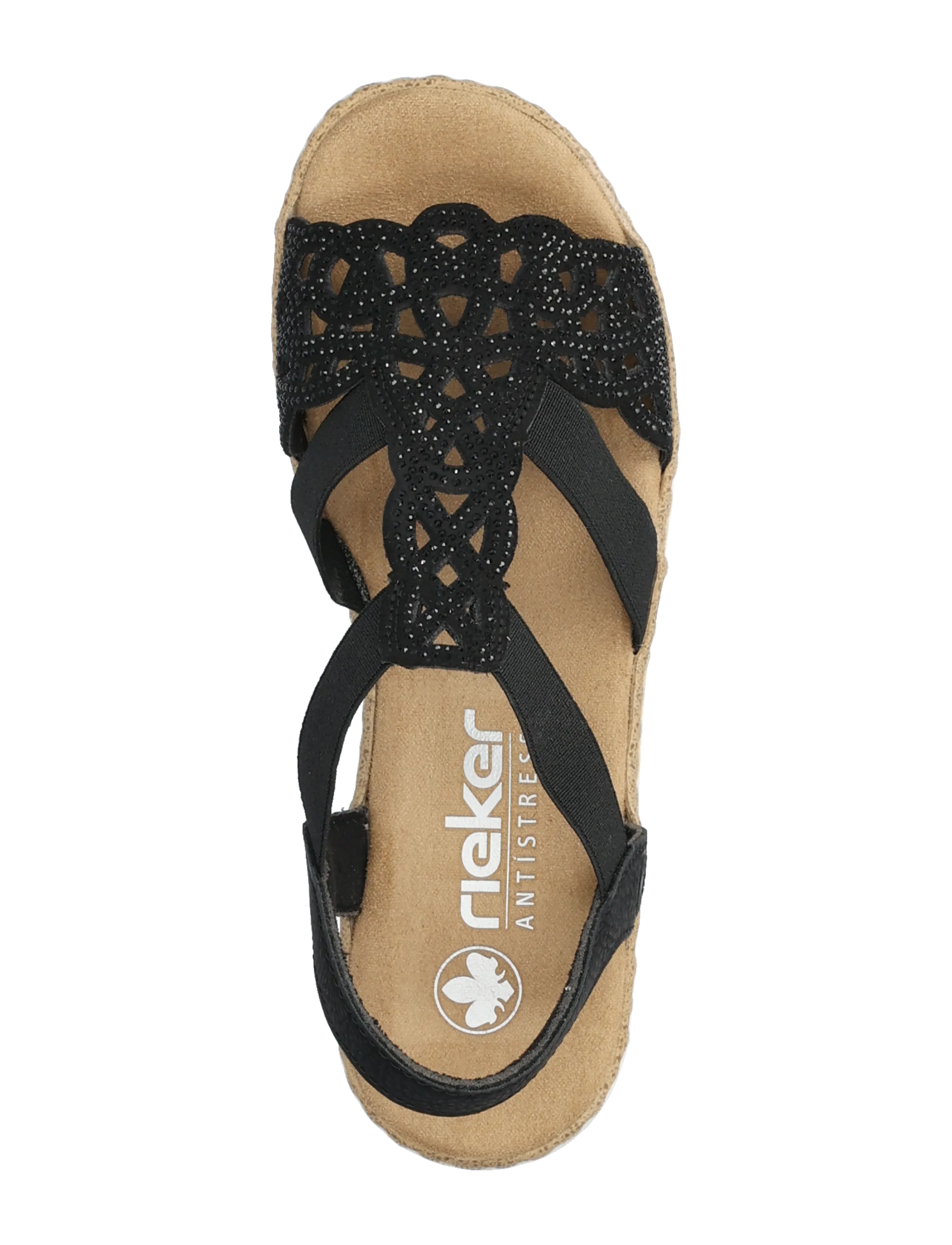 Rieker - Rieker Ladies' sandals V0646-00 Black - flade sandaler - black - 3