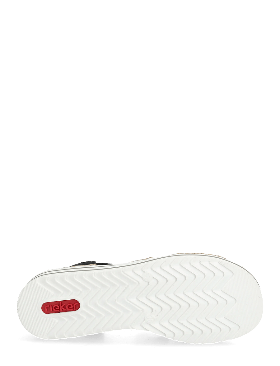 Rieker - Rieker Ladies' sandals V0646-00 Black - platta sandaler - black - 4