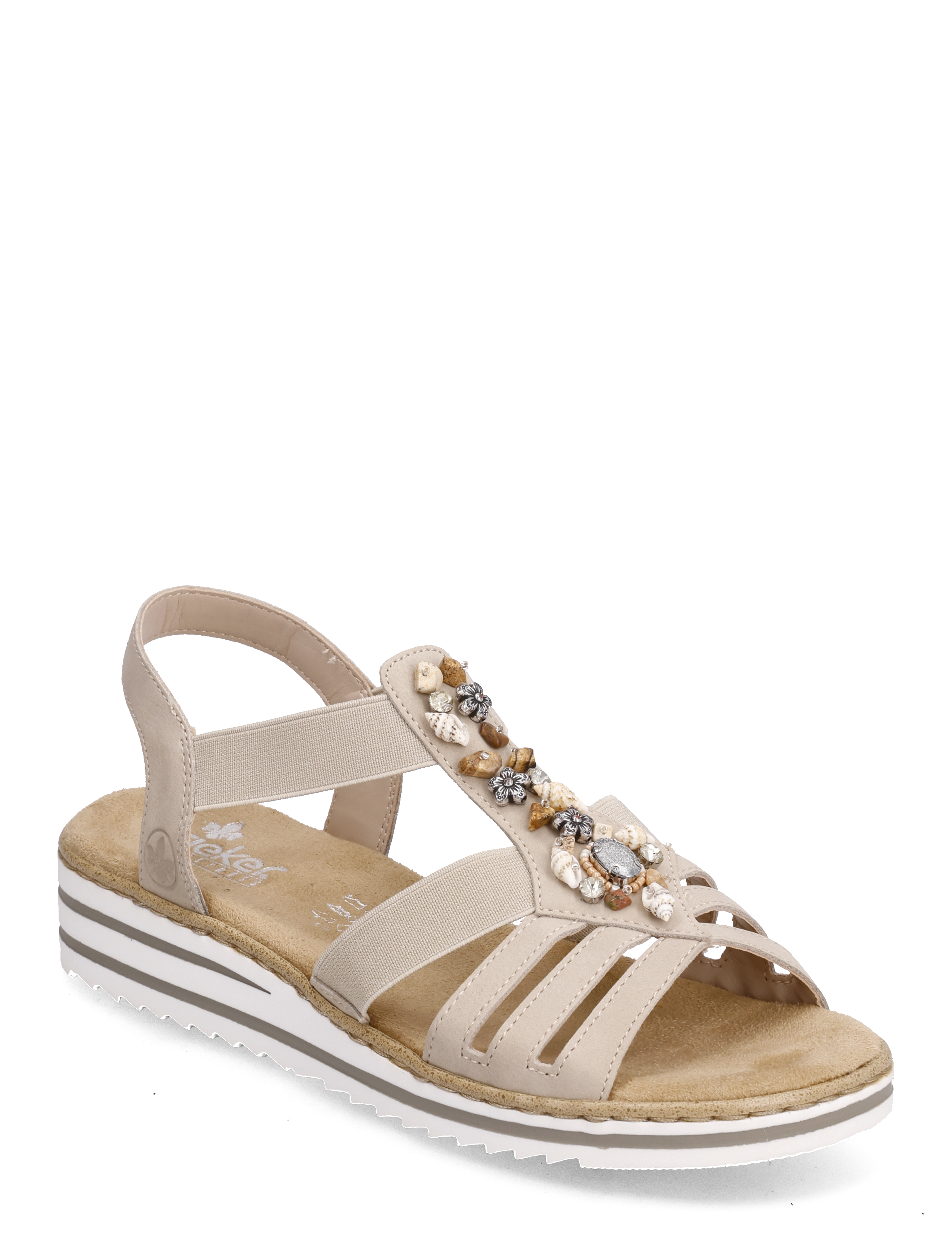 Rieker V0649-14, 42, Beige, Sandaler > Flade, Dame