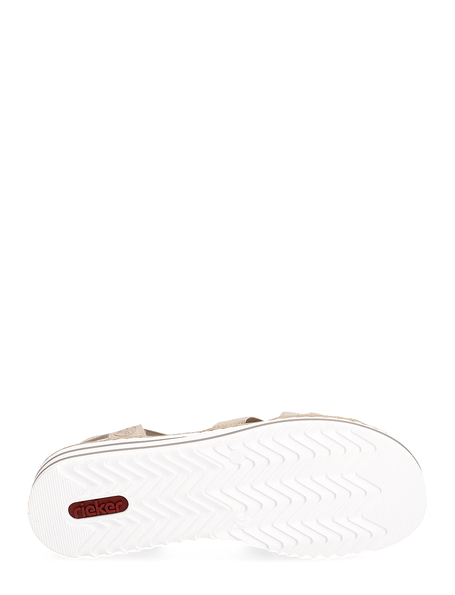 Rieker - V0649-14 - flache sandalen - beige - 4