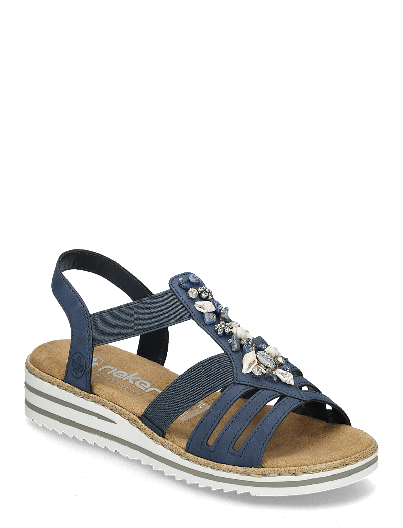 Rieker - V0649-14 - platte sandalen - blue - 0