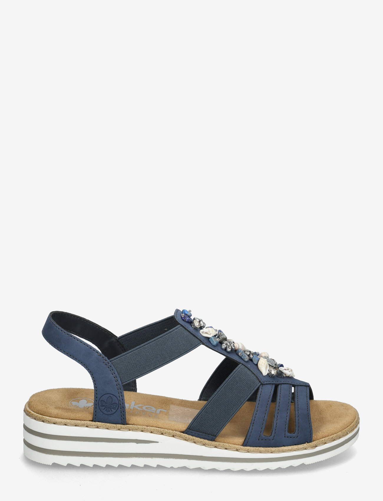Rieker - V0649-14 - platta sandaler - blue - 1