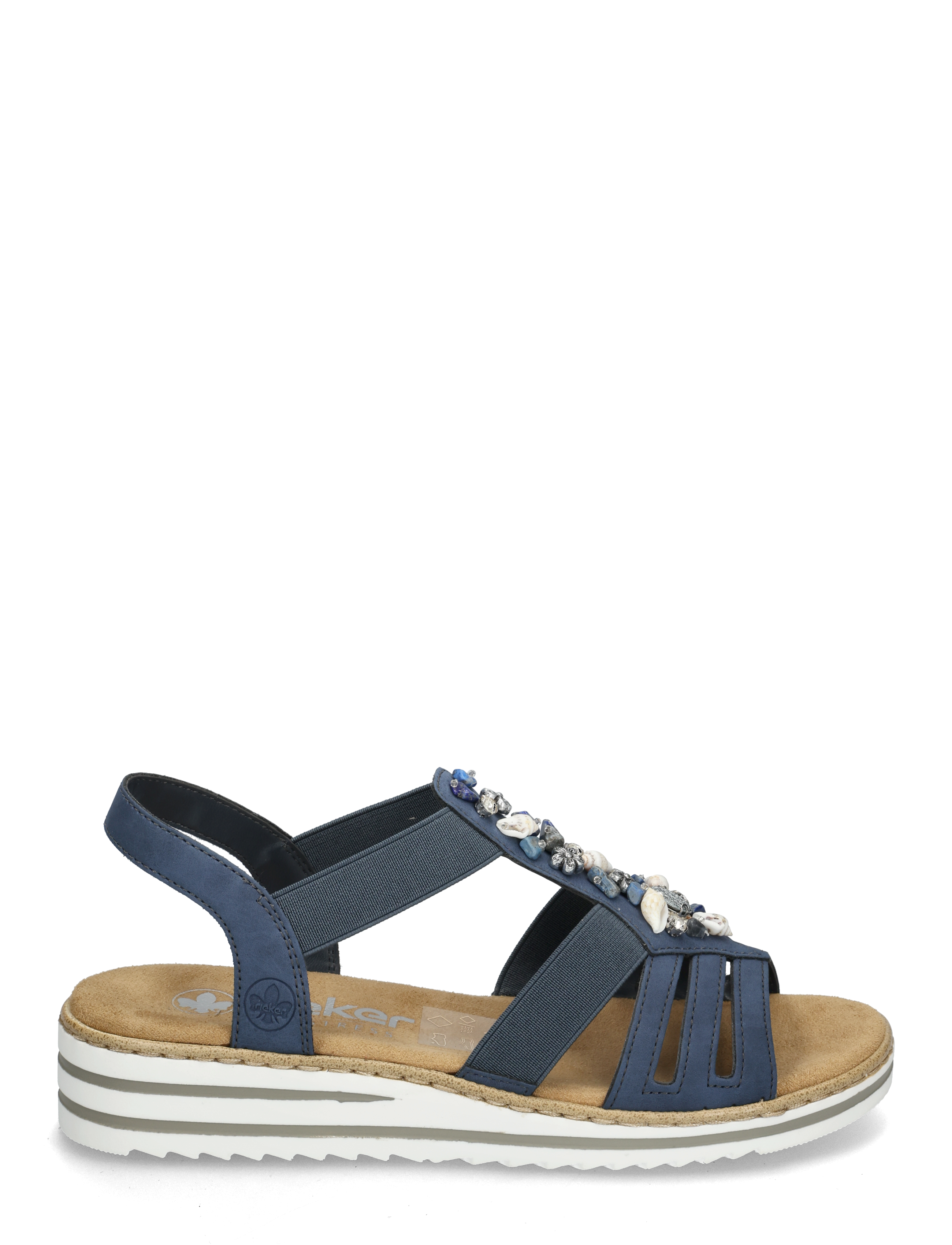 Rieker - V0649-14 - flade sandaler - blue - 1