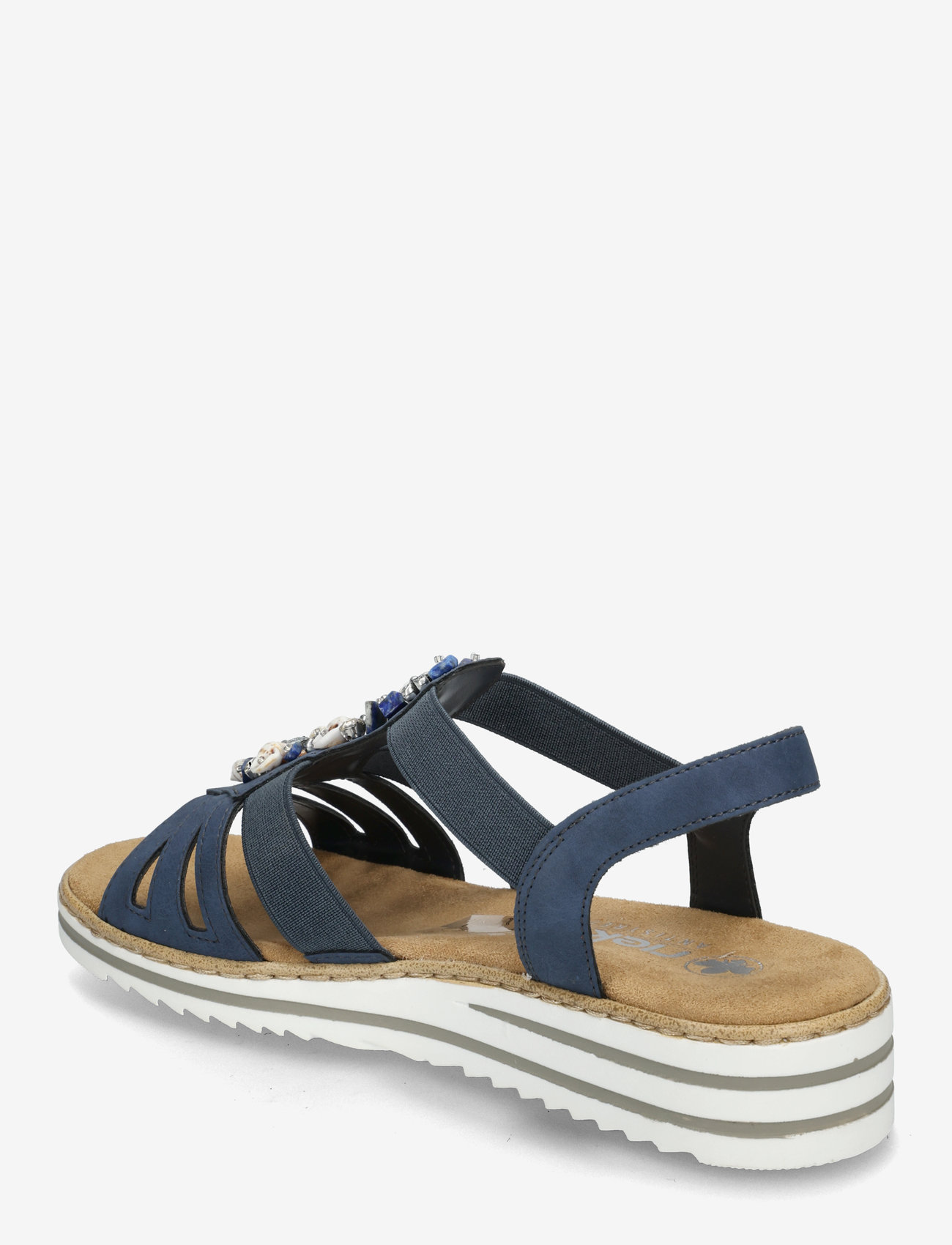 Rieker - V0649-14 - platta sandaler - blue - 2
