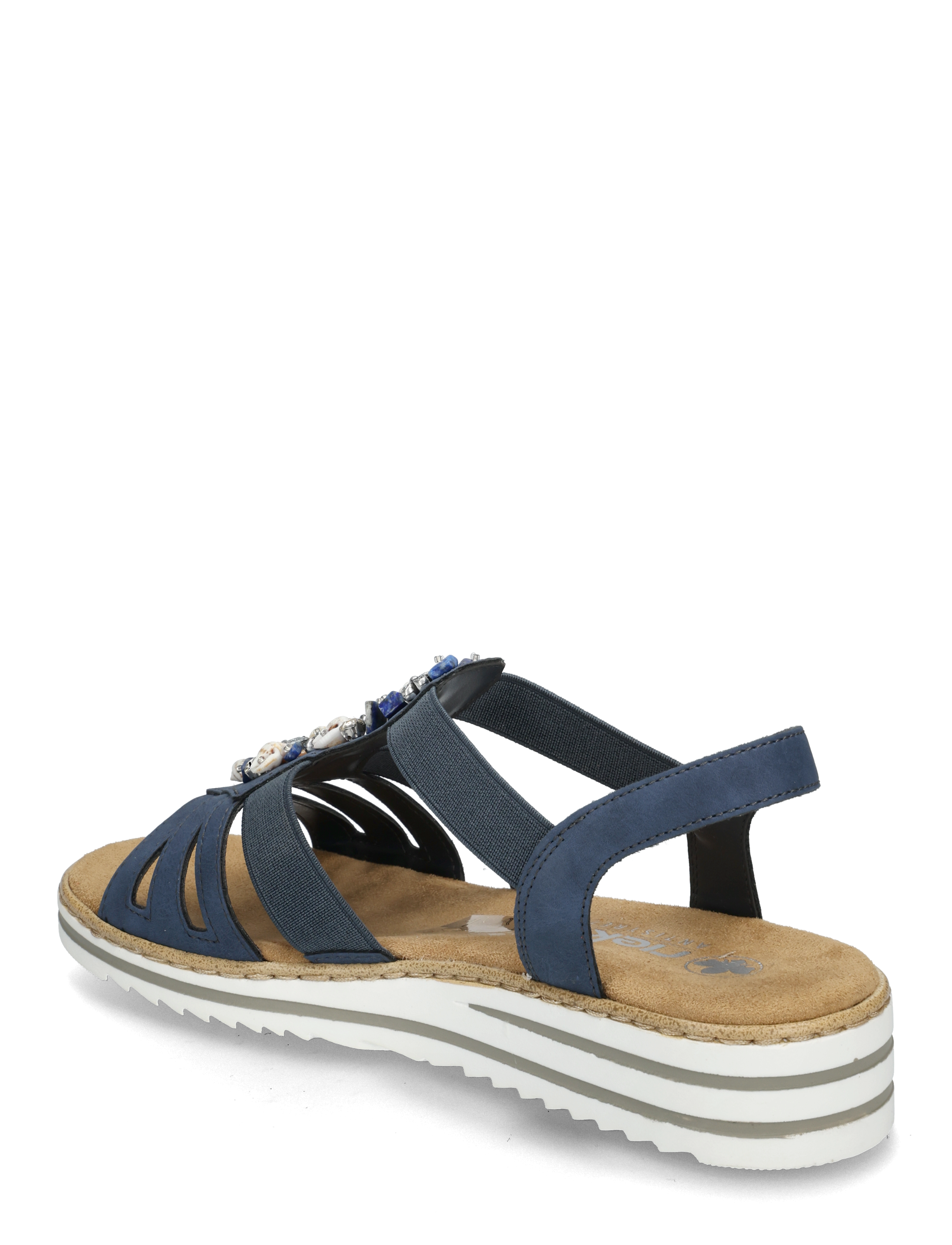 Rieker - V0649-14 - flade sandaler - blue - 2