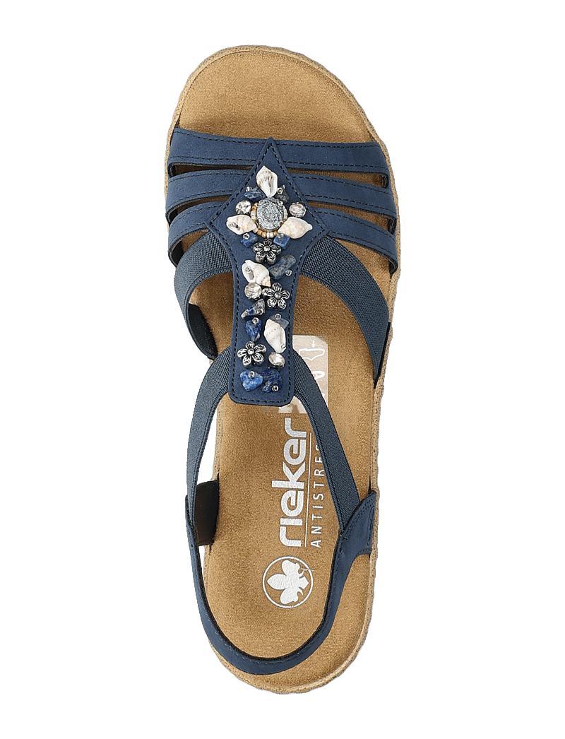Rieker - V0649-14 - platte sandalen - blue - 3