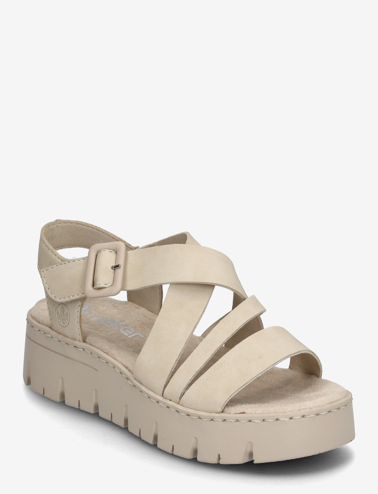 Rieker - V1063-60 - plateau-sandalen - beige - 0