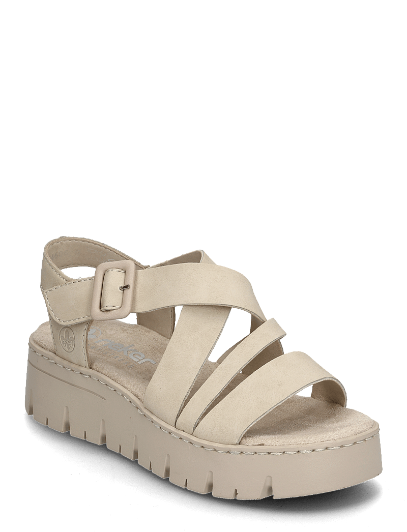 Rieker - V1063-60 - plateau-sandalen - beige - 0