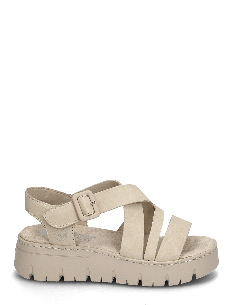 Rieker - V1063-60 - plateau-sandalen - beige - 1