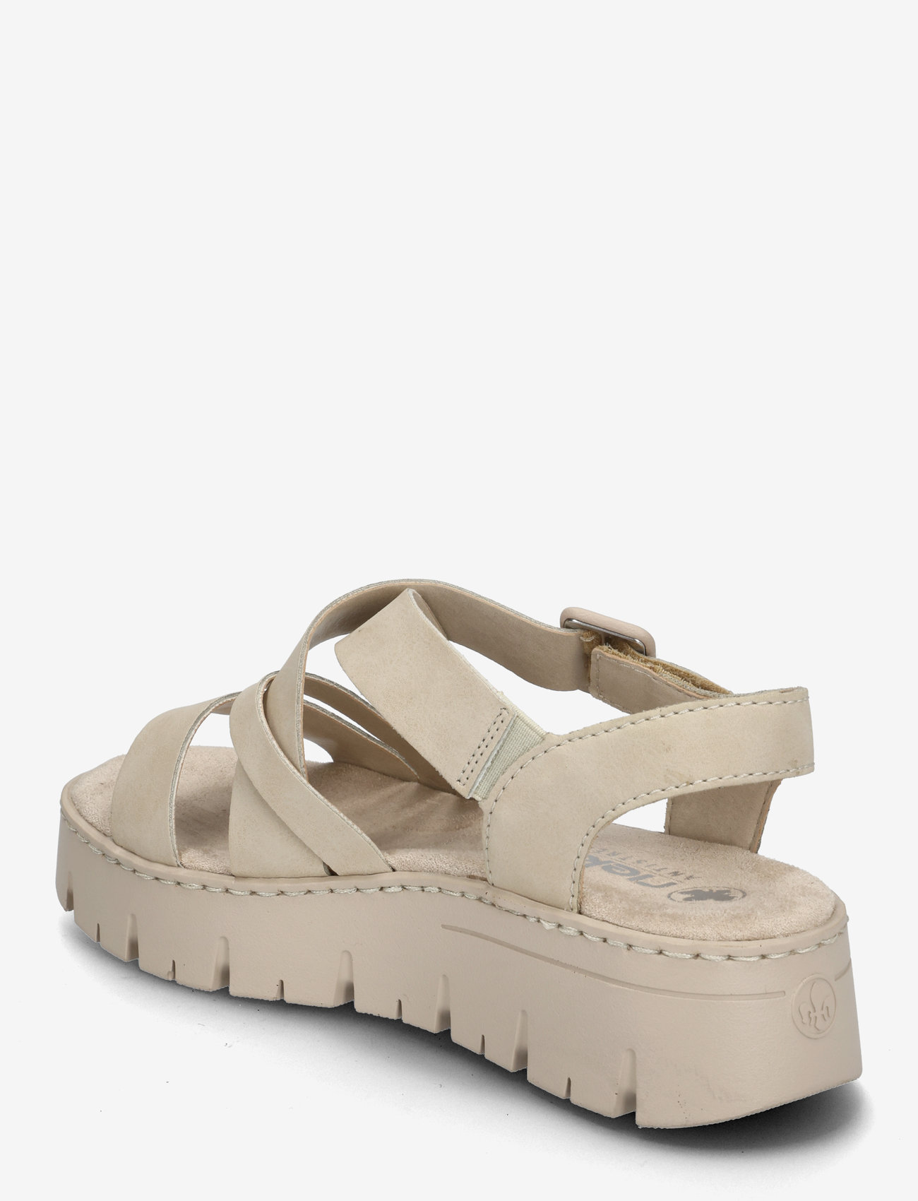 Rieker - V1063-60 - plateau-sandalen - beige - 2