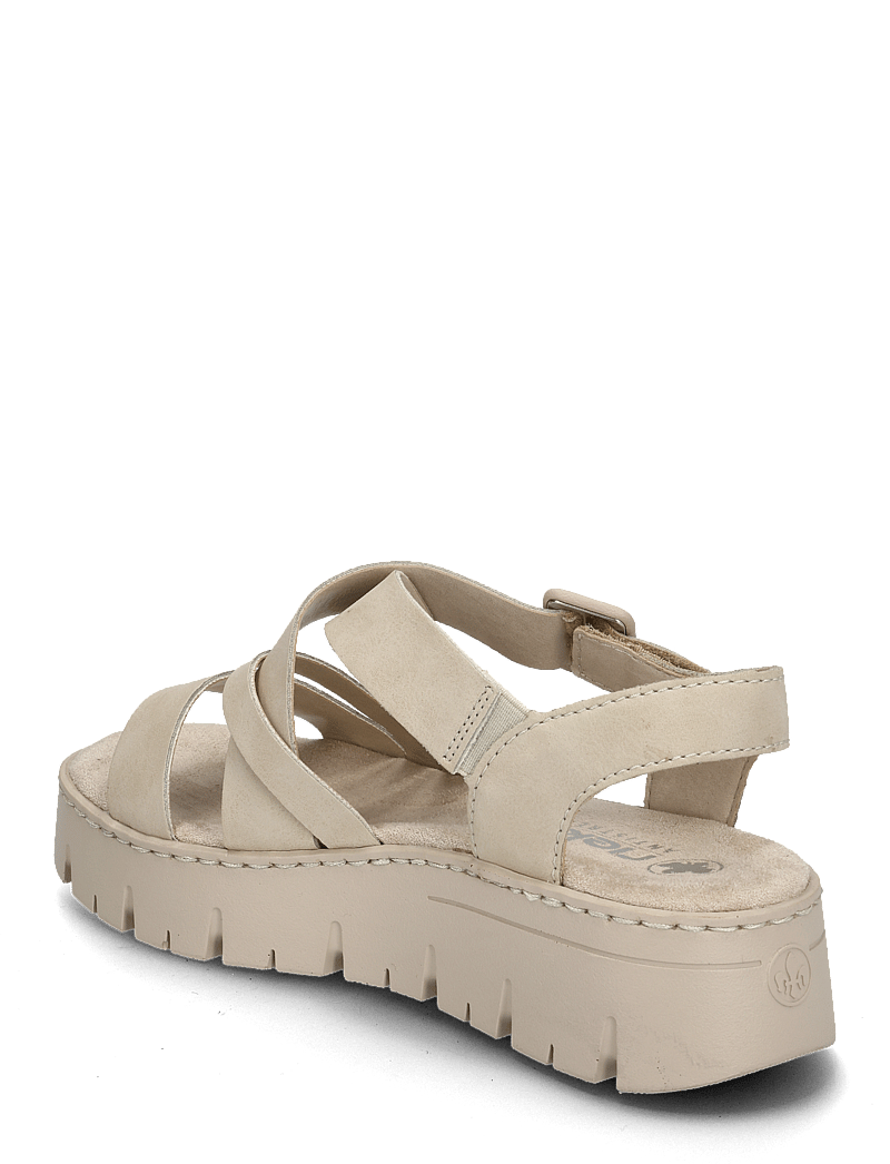 Rieker - V1063-60 - plateau-sandalen - beige - 2