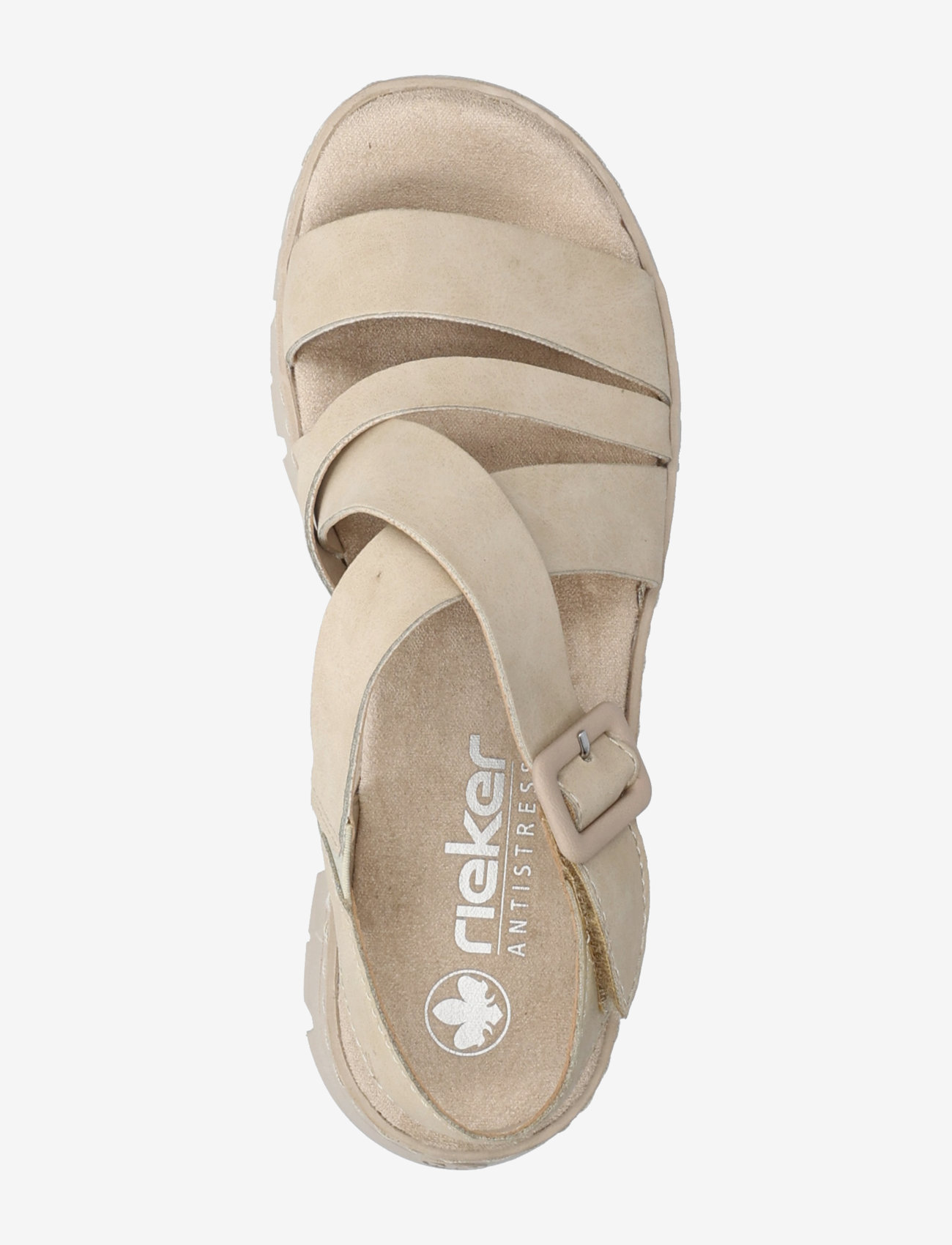 Rieker - V1063-60 - plateau-sandalen - beige - 3