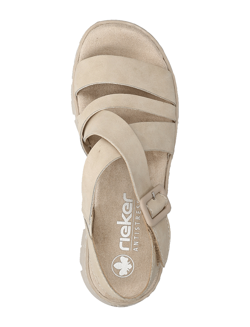 Rieker - V1063-60 - plateau-sandalen - beige - 3