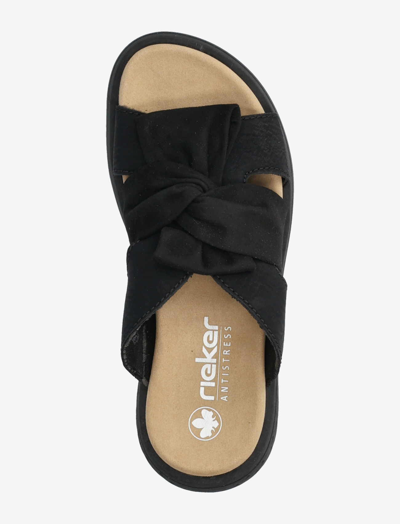 Rieker - V1550-00 - flat sandals - black - 3