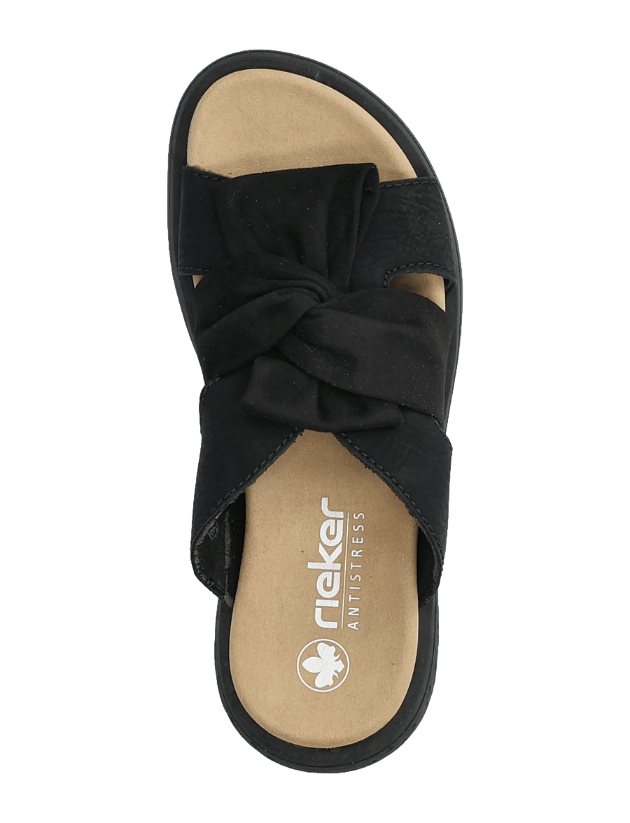 Rieker - V1550-00 - flade sandaler - black - 3