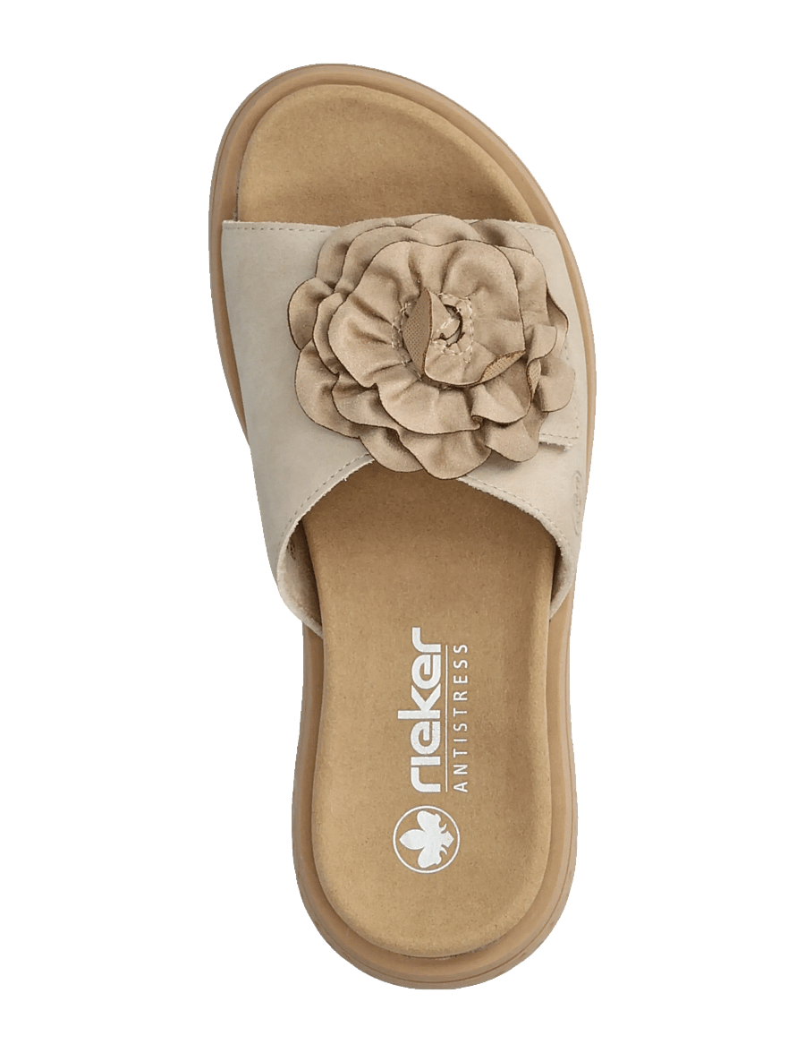Rieker - Rieker Ladies' sandals V1562-62 Beige - sandales plates - beige - 3