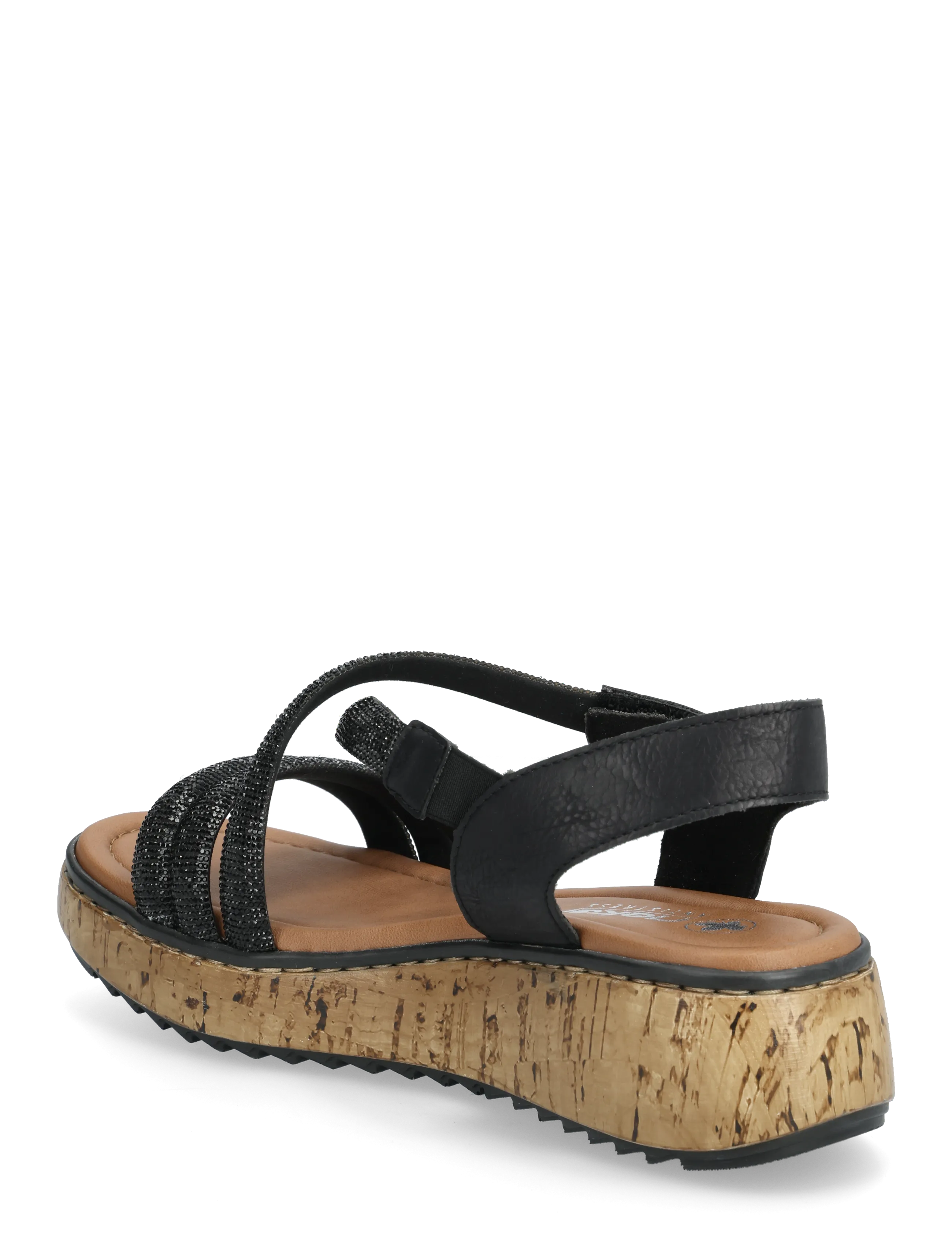 Rieker - Rieker Ladies' sandals V1762-00 Black - platformsandaler - black - 2