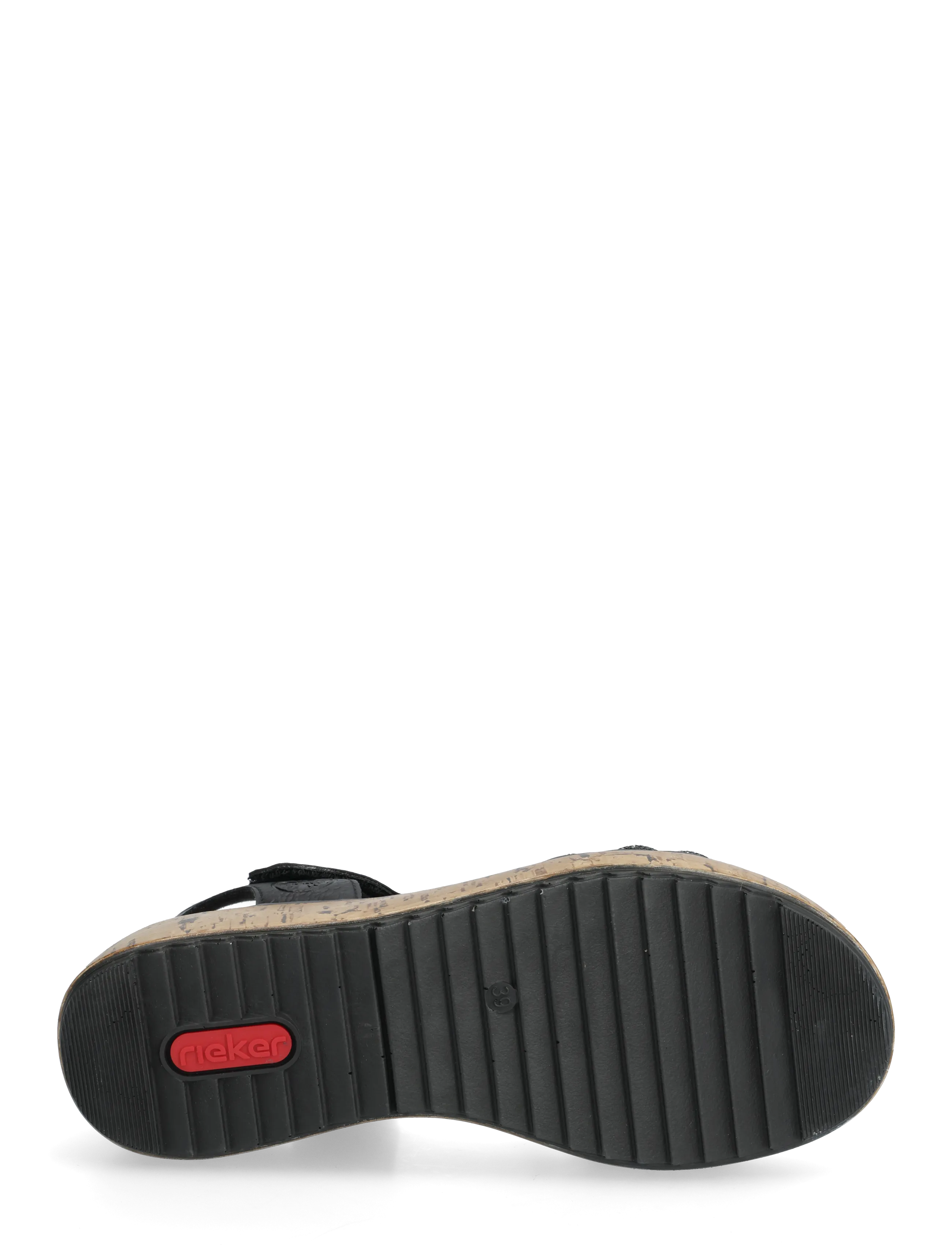 Rieker - Rieker Ladies' sandals V1762-00 Black - platformsandaler - black - 4