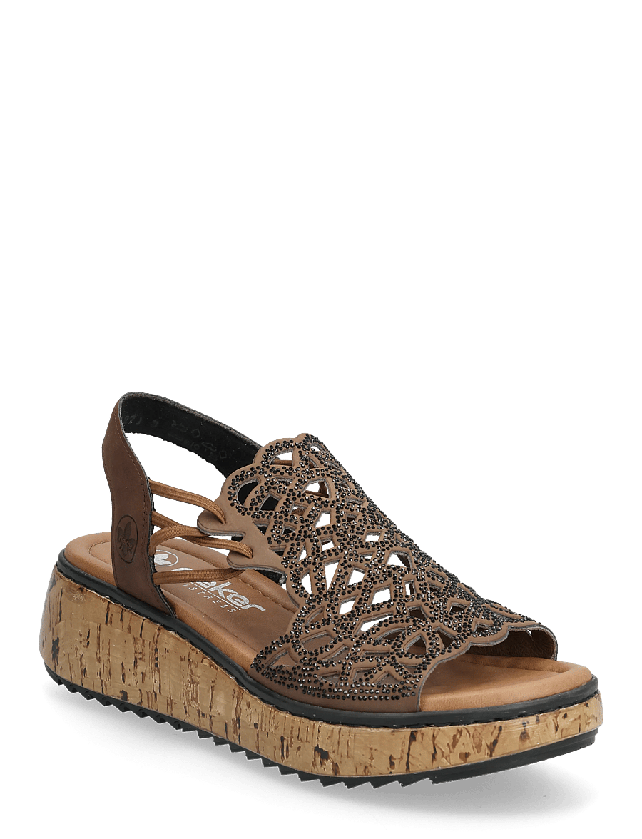 Rieker - V1765-24 - plateau-sandalen - brown - 0