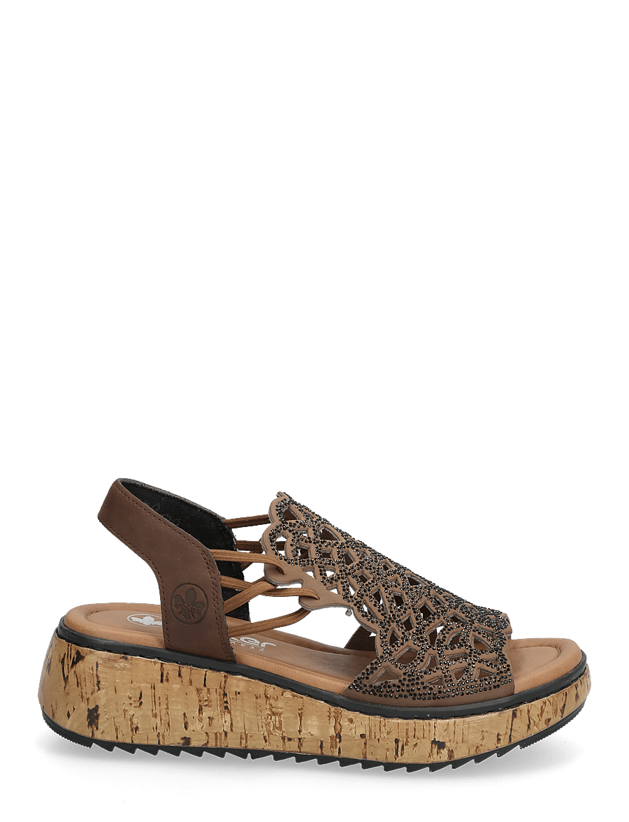 Rieker - V1765-24 - plateau-sandalen - brown - 1