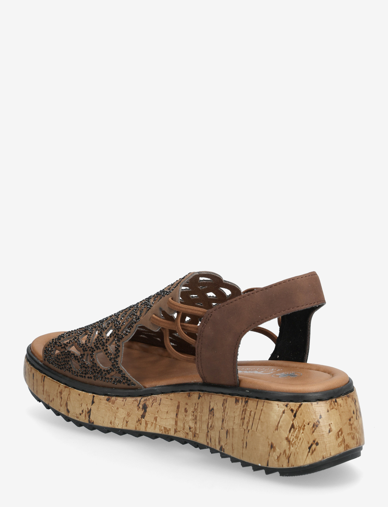 Rieker - V1765-24 - platformsandaler - brown - 2