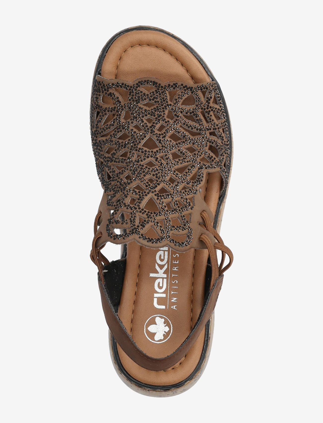 Rieker - V1765-24 - platformsandaler - brown - 3