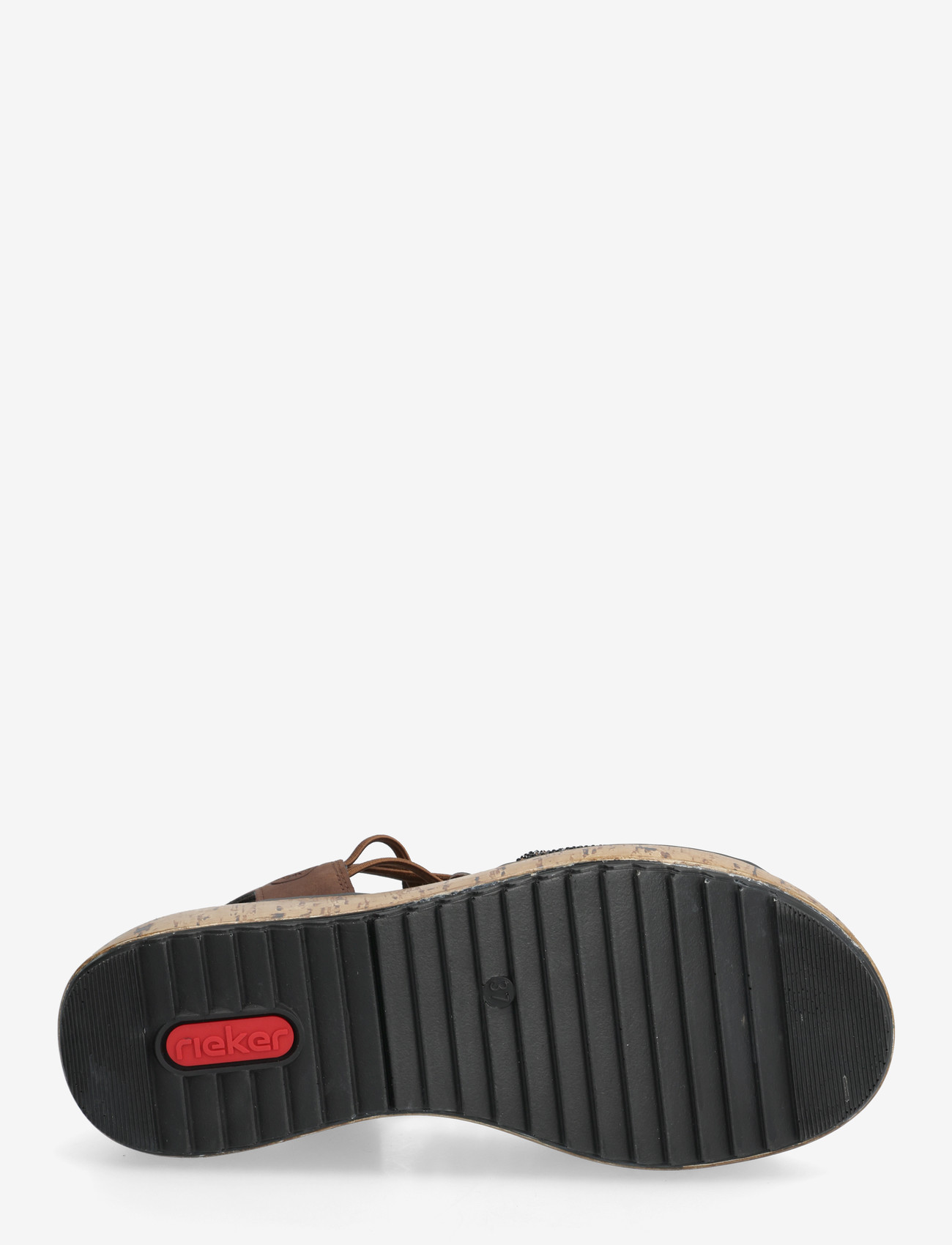 Rieker - V1765-24 - platformsandaler - brown - 4
