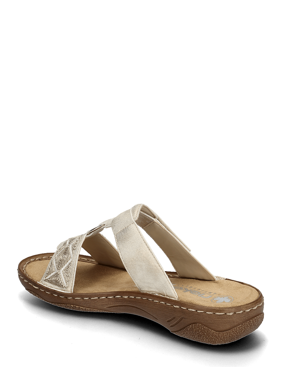 Rieker - Rieker Ladies' sandals V2864-80 White - flache sandalen - beige - 2