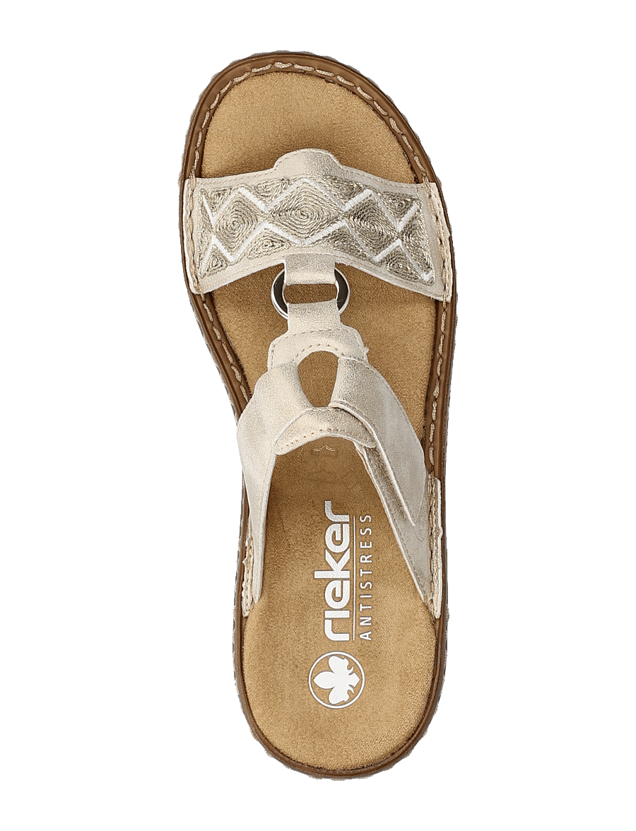 Rieker - Rieker Ladies' sandals V2864-80 White - flache sandalen - beige - 3
