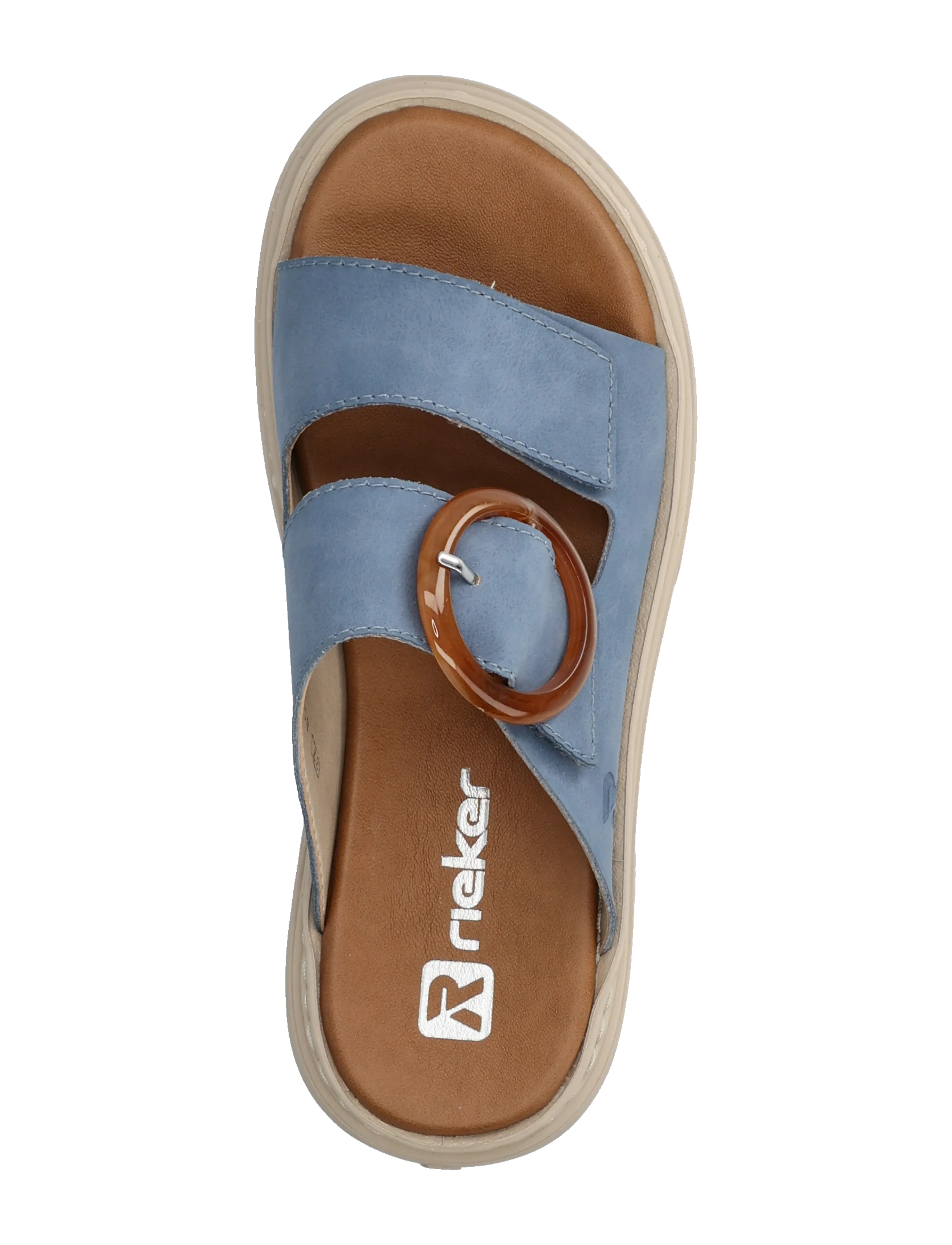 Rieker - Rieker Ladies' sandals V3050-14 blue - flade sandaler - blue - 3