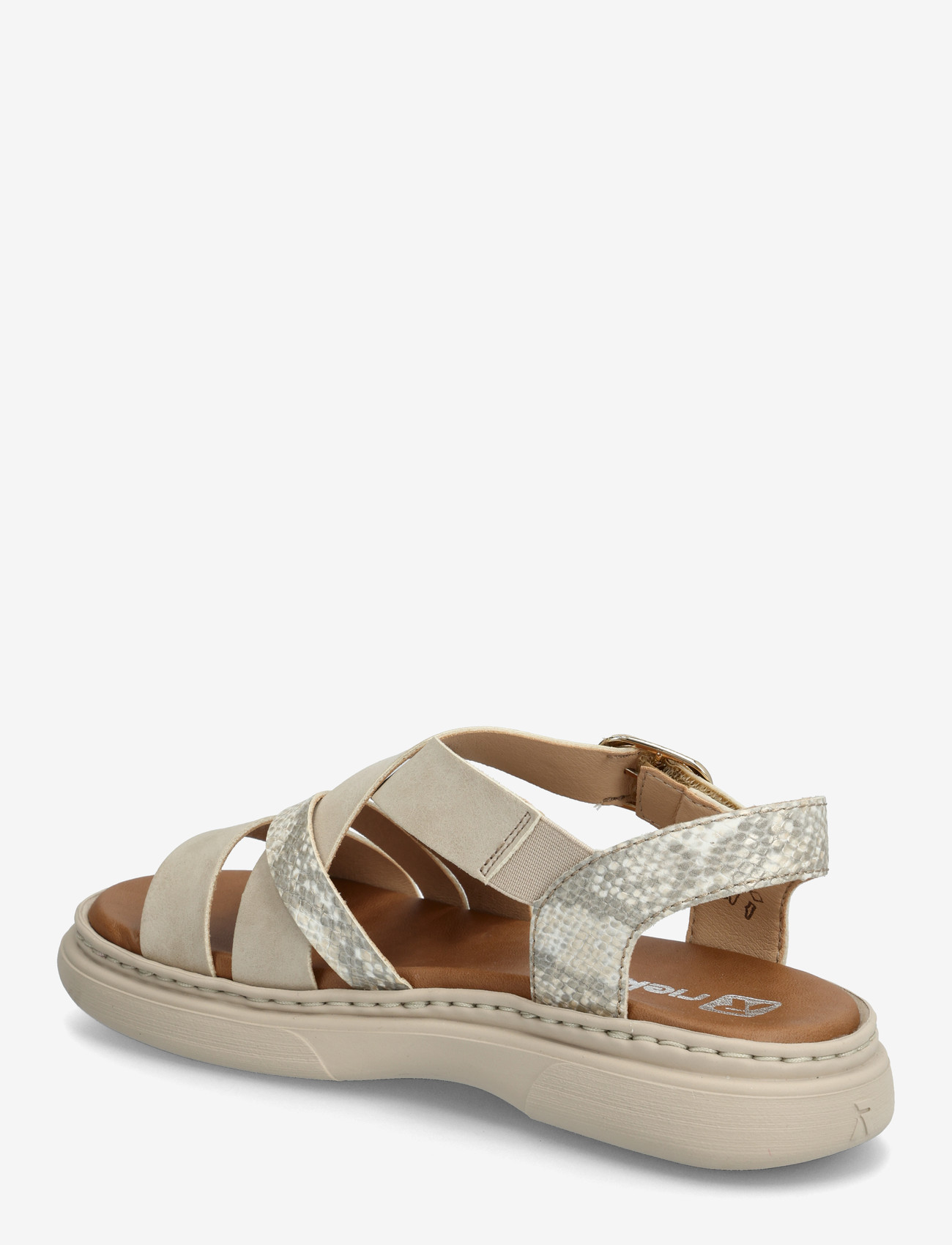 Rieker - V3063-62 - flade sandaler - beige - 2