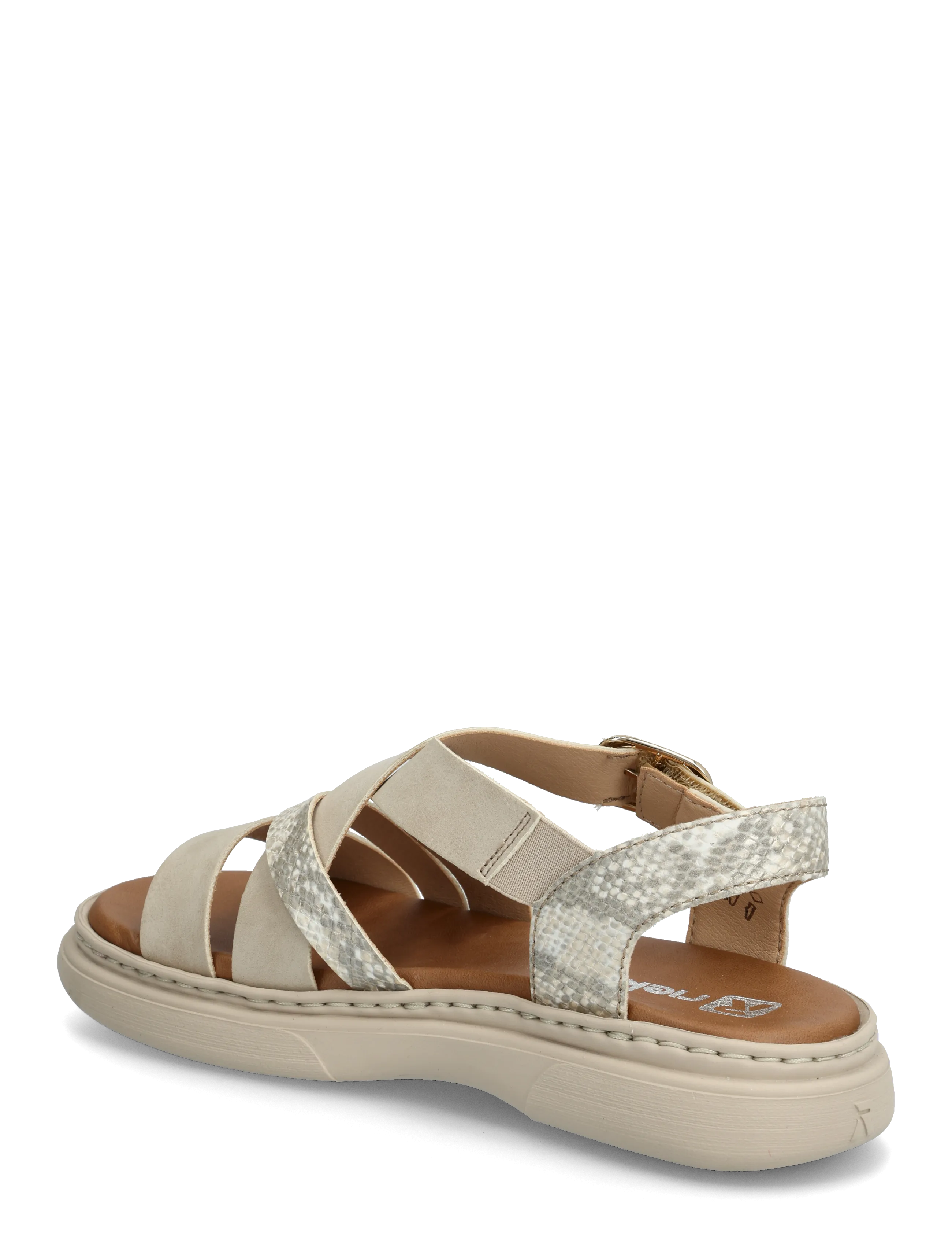 Rieker - V3063-62 - flache sandalen - beige - 2