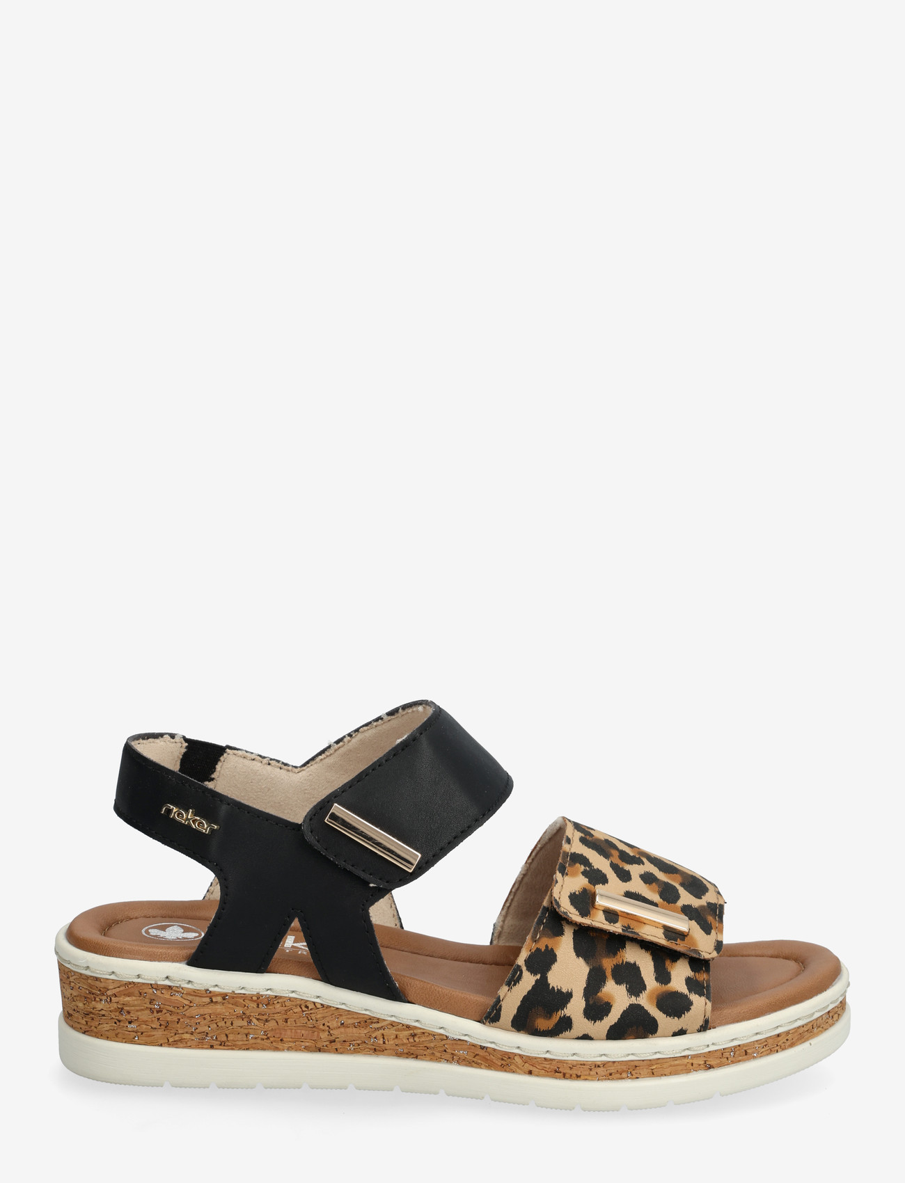 Rieker - V4181-80 - flade sandaler - black - 1